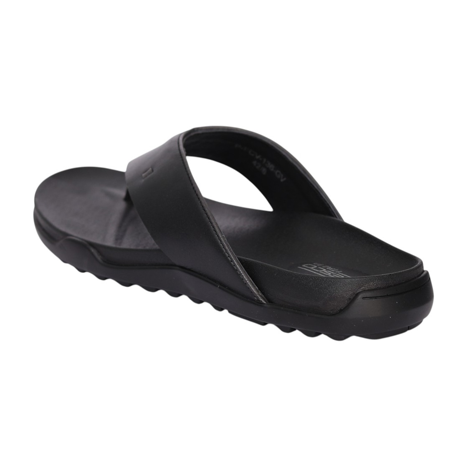 Men Black Comfort Thong Sandals