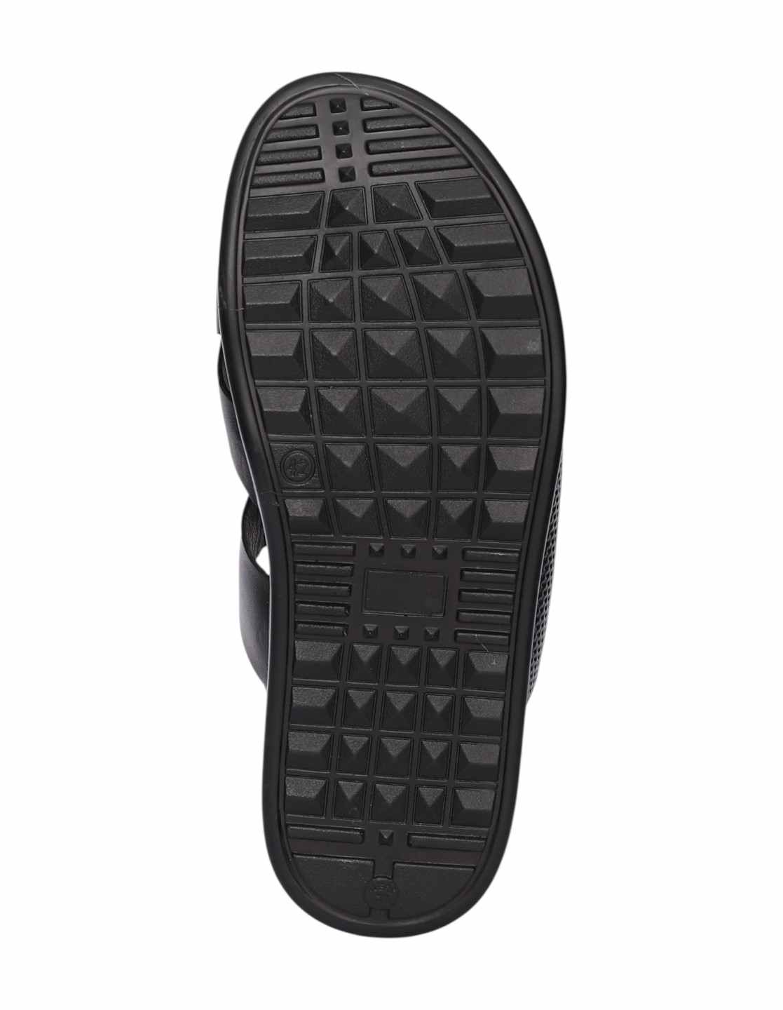 Men Black Dual Strap Casual Sandals