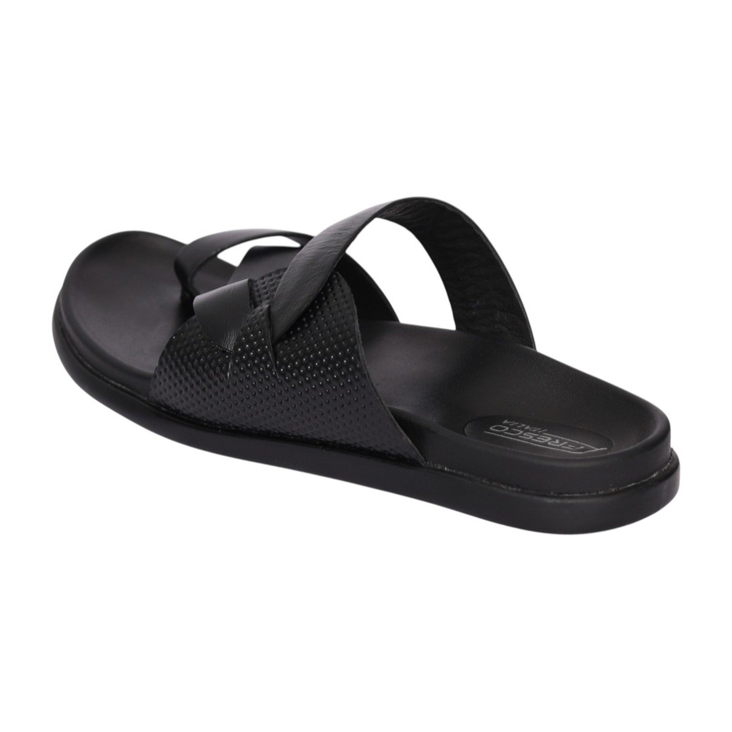 Men Black Dual Strap Casual Sandals