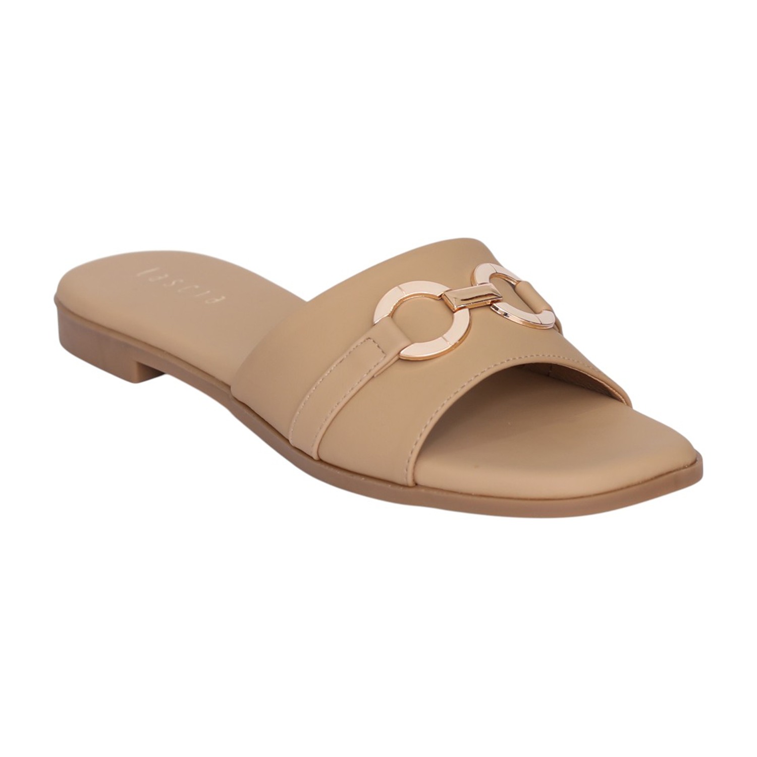 Women Beige Decorative Link Sandal