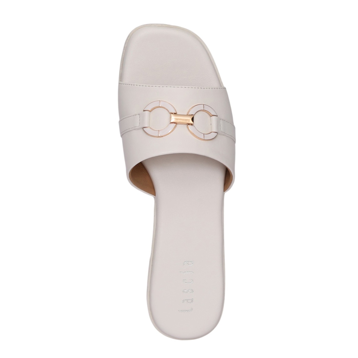 Women White Decorative Link Sandal