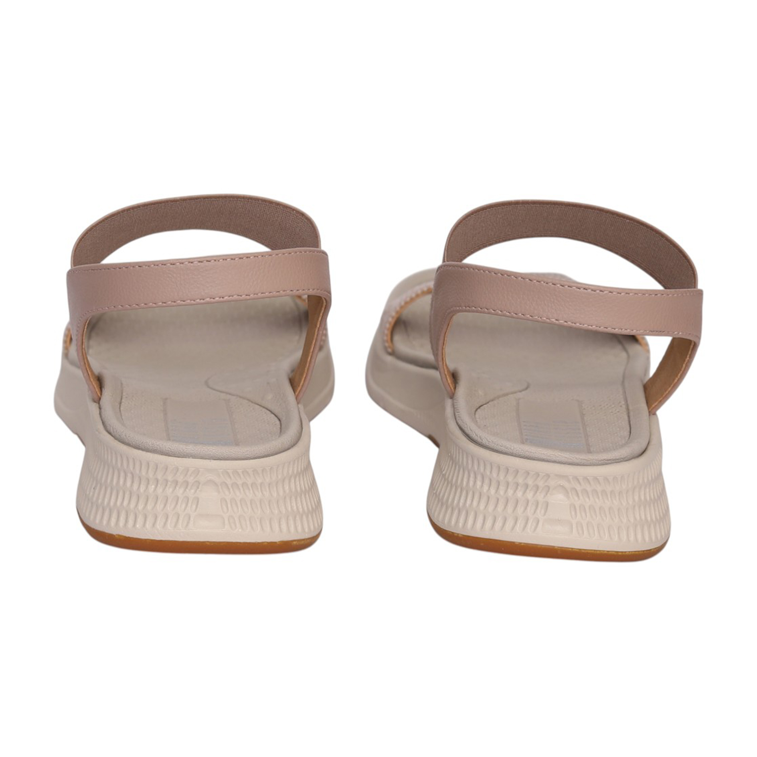 Women Peach Shimmer Strap Comfort Sandal