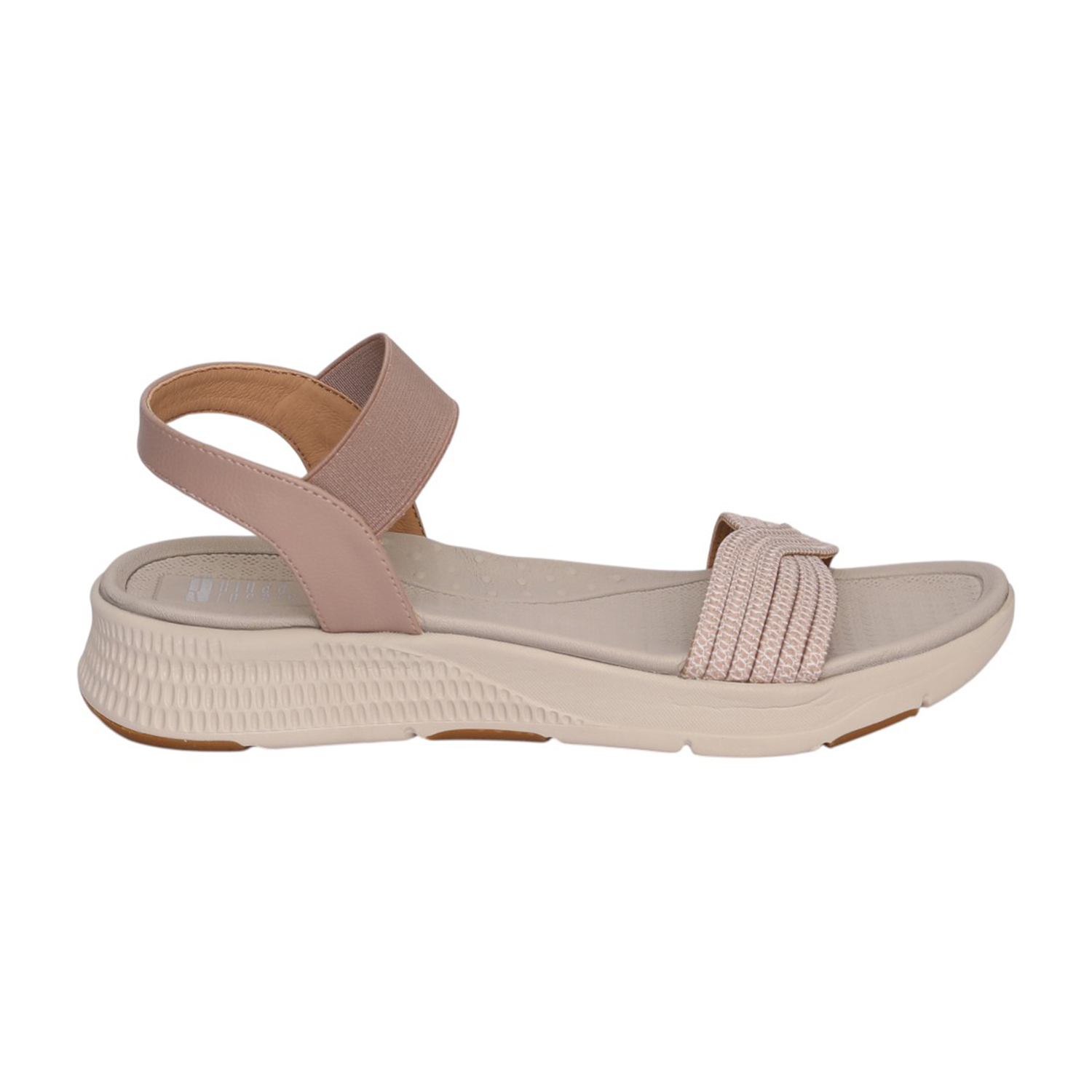 Women Peach Shimmer Strap Comfort Sandal