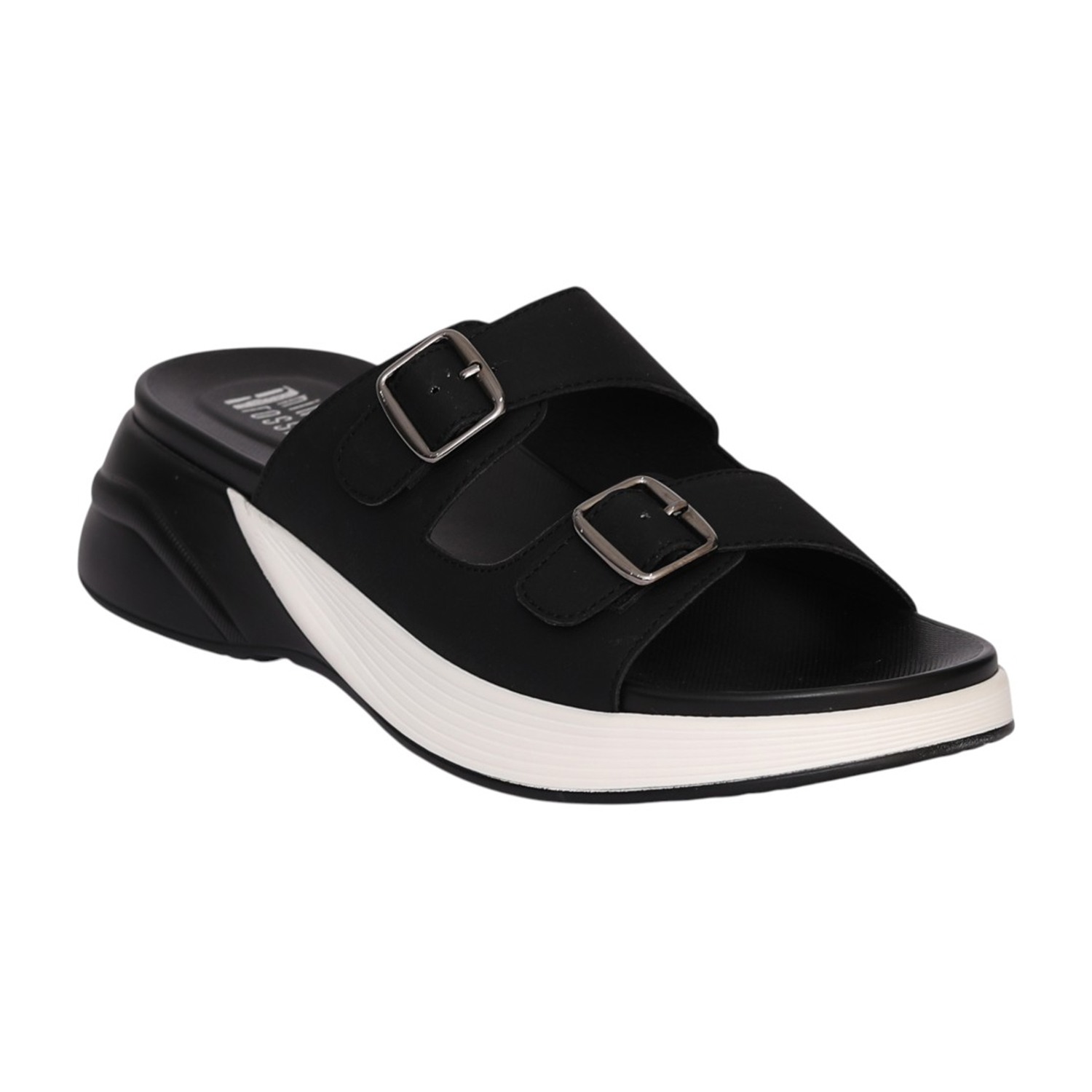 Women Black Elite Buckle Sandal