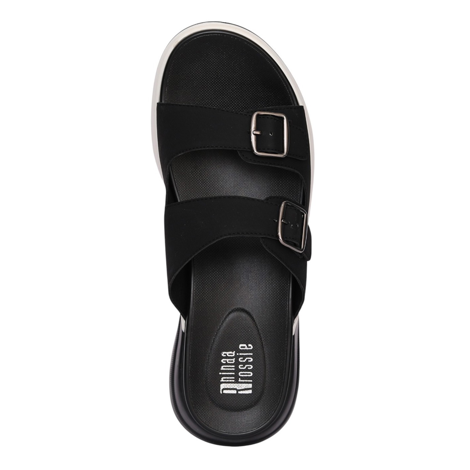 Women Black Elite Buckle Sandal