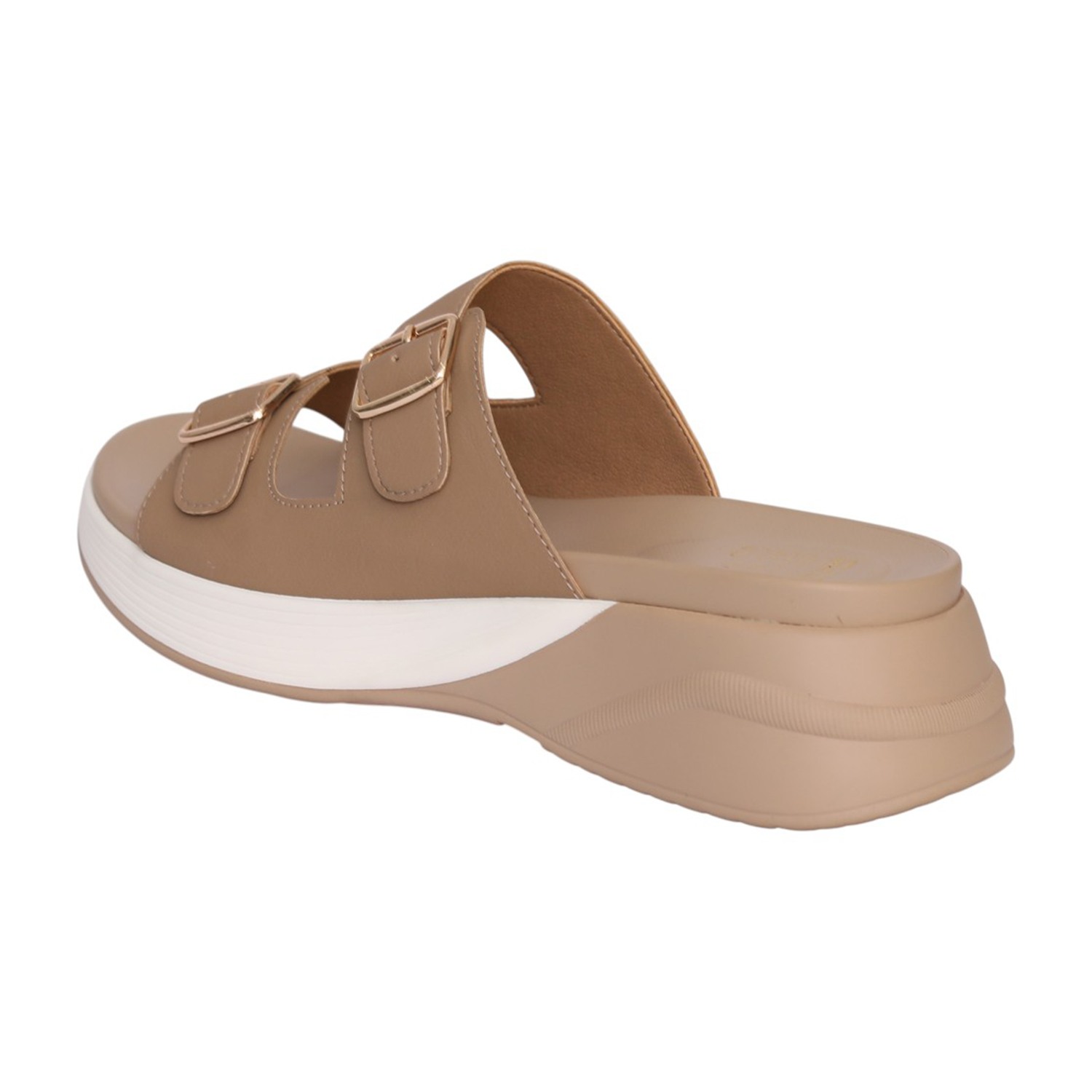 Women Taupe Elite Buckle Sandal