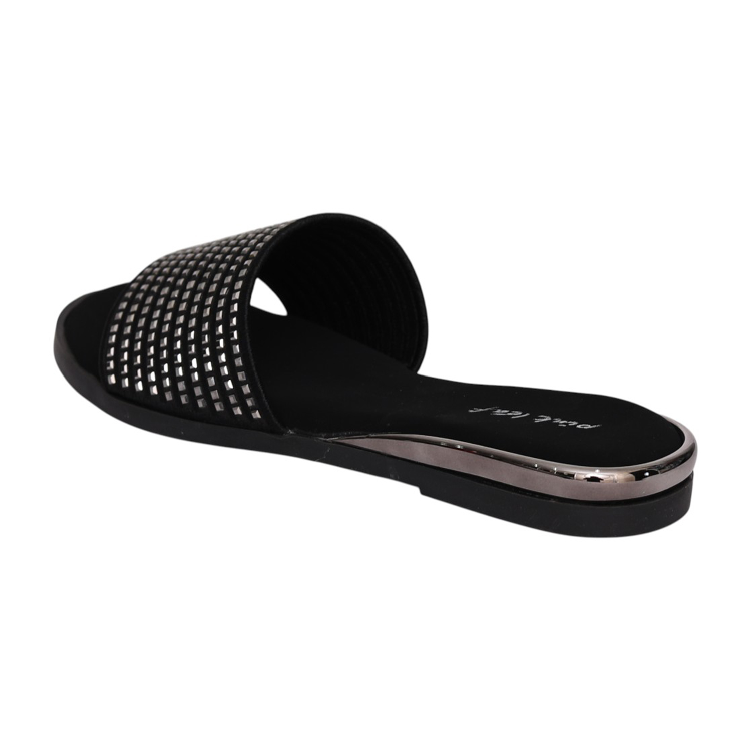 Women Black Celestial Shine Flat