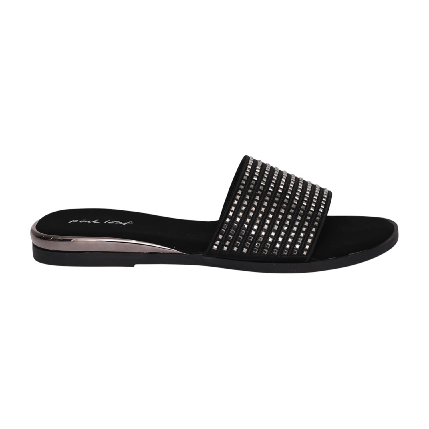 Women Black Celestial Shine Flat