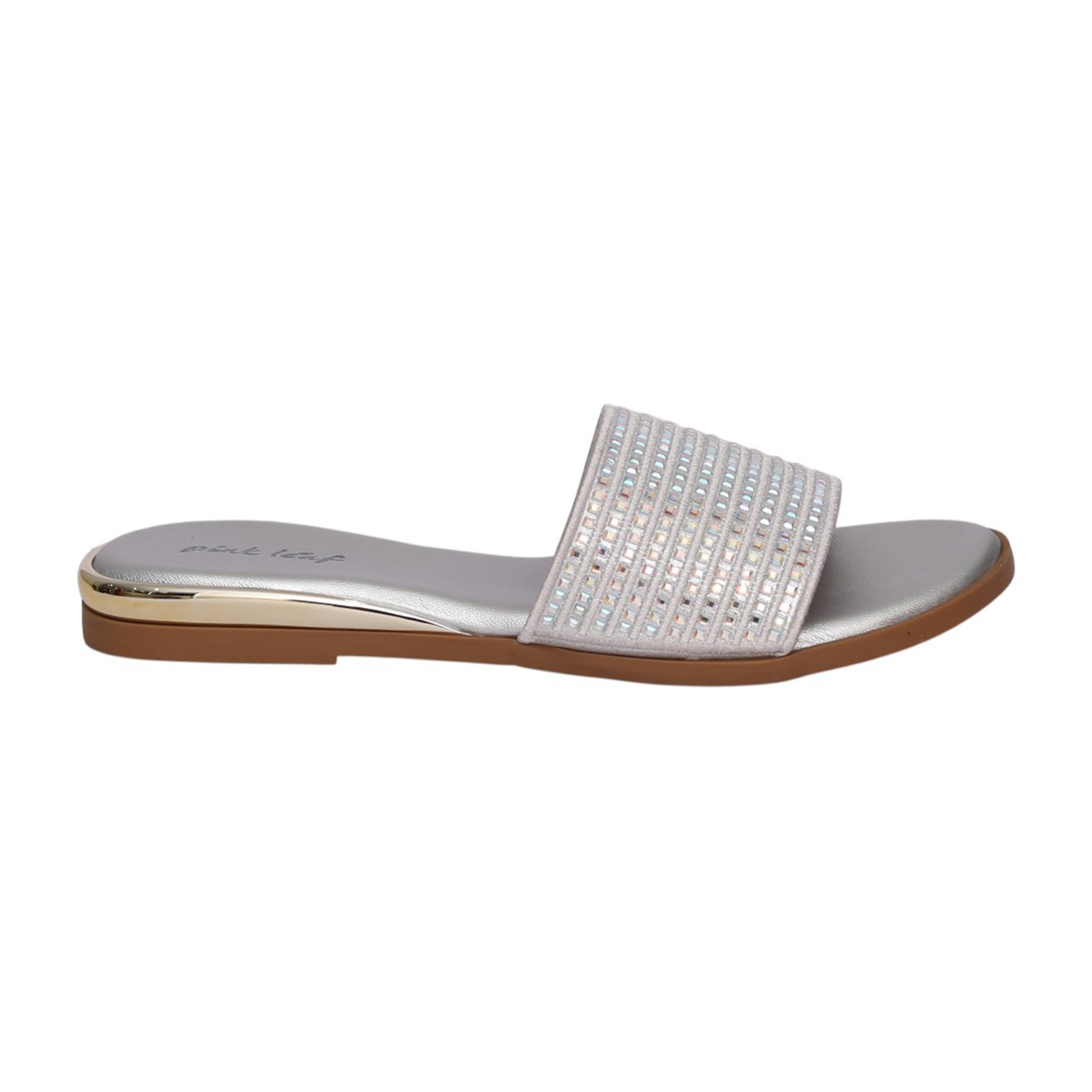 Women Silver Celestial Shine Flat