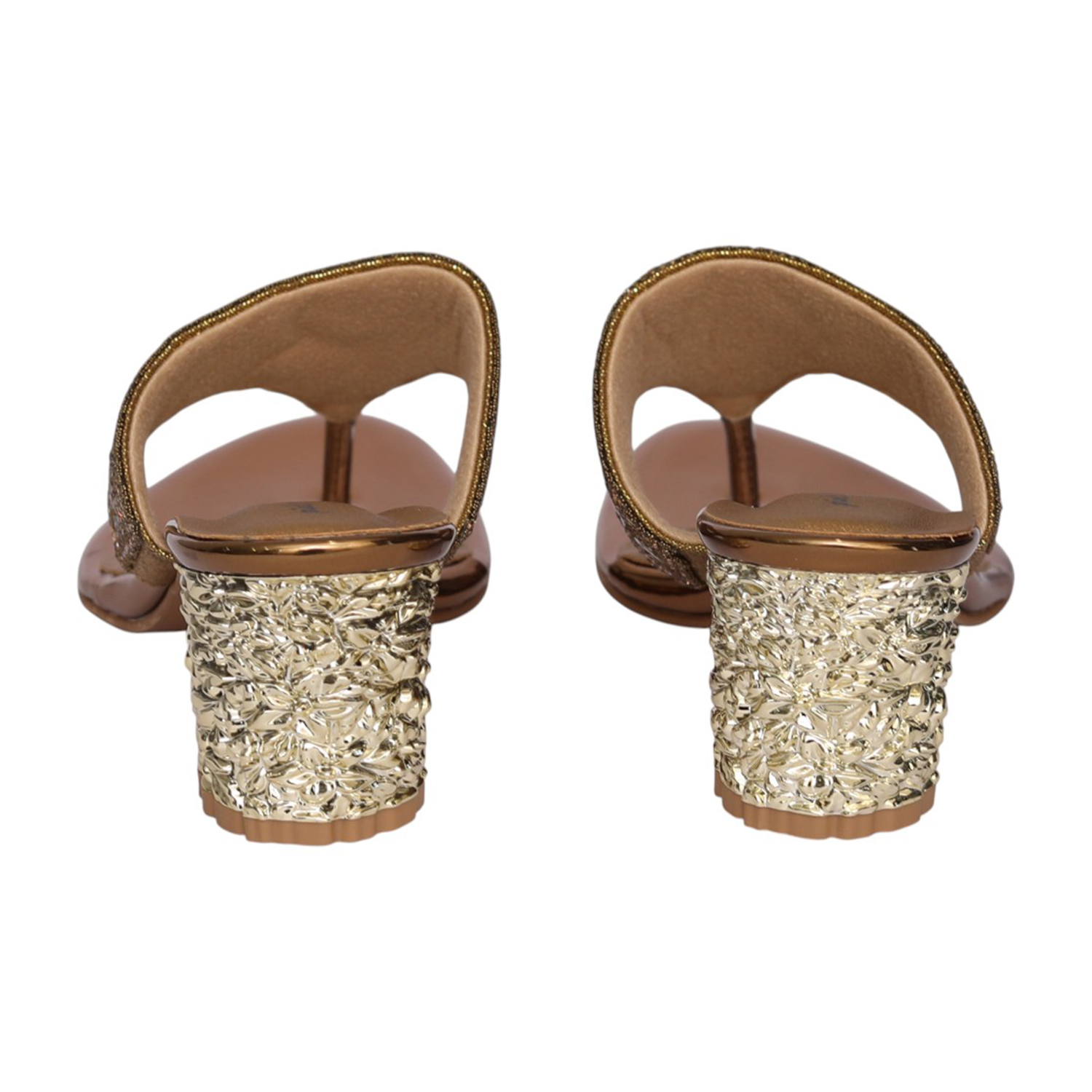 Women Antique Imperial Crystal Toe Post Heel