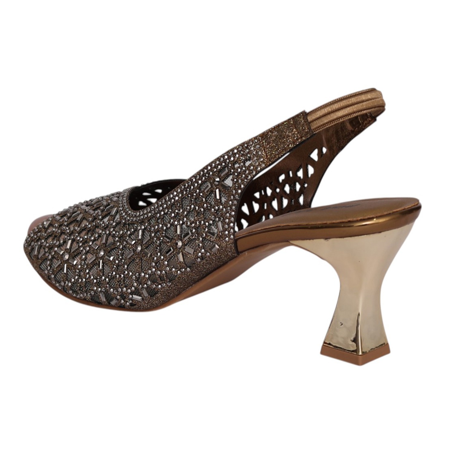 Women Antique Glam Cutout Slingback Heel