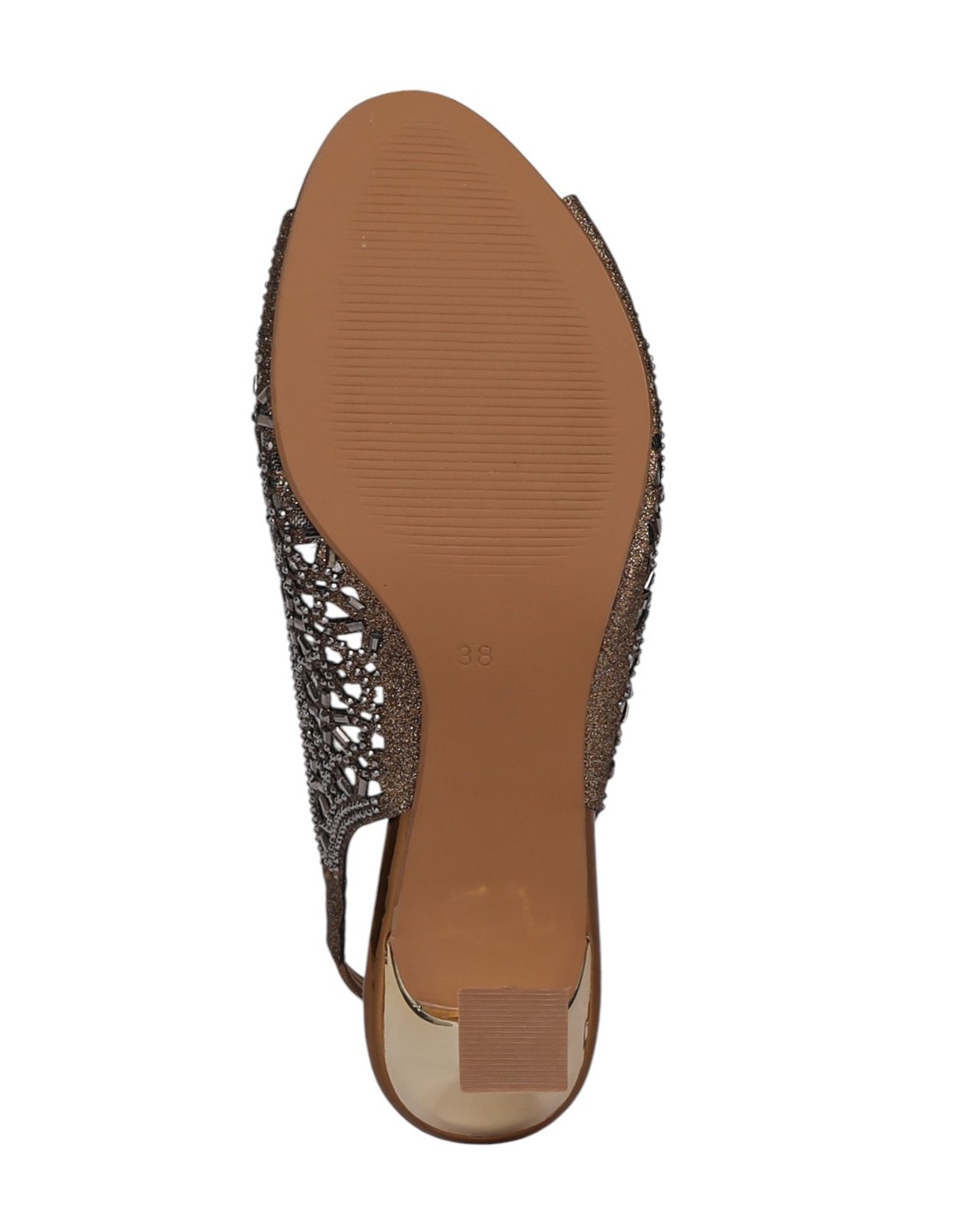 Women Antique Glam Cutout Slingback Heel