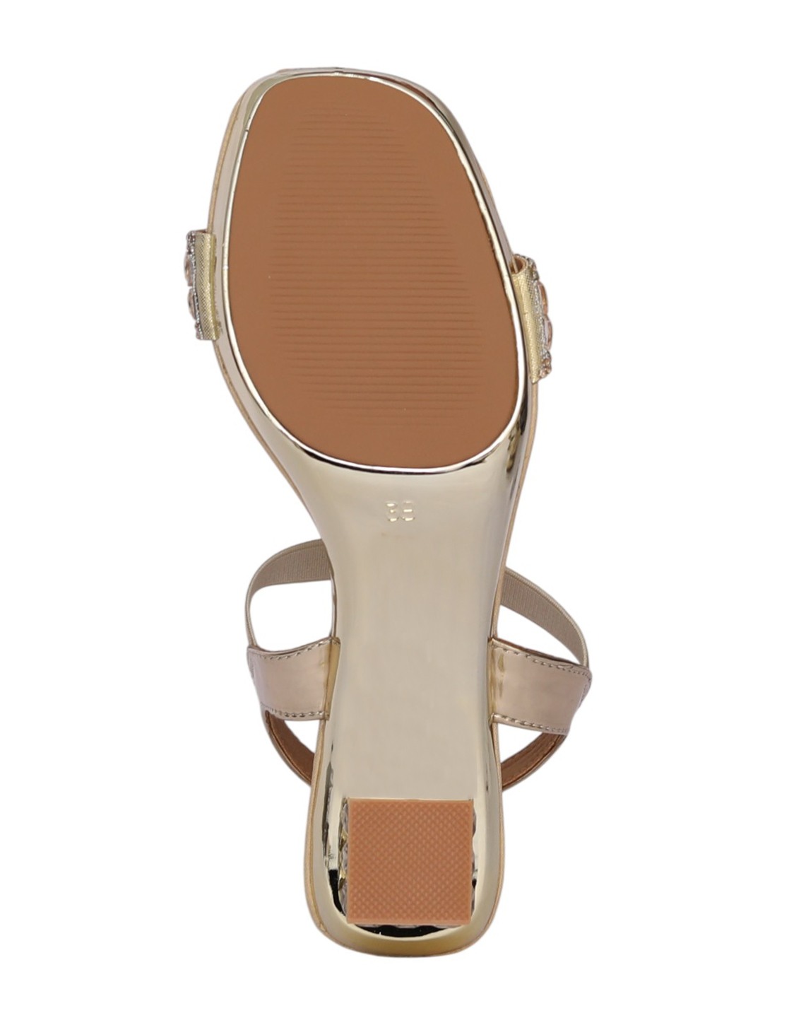 Women Gold Opulence Block Heel