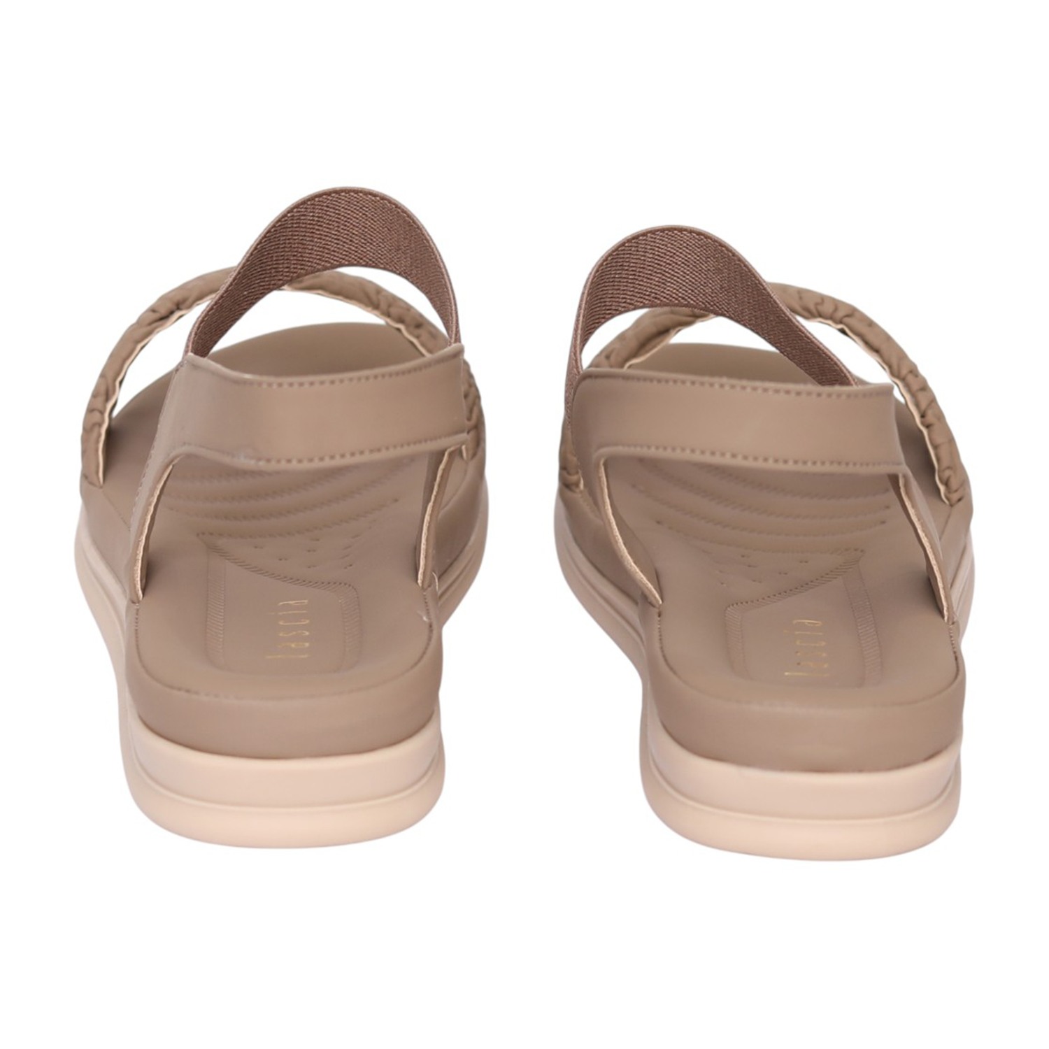Women Sea Brown Ruffle Strap Sandal