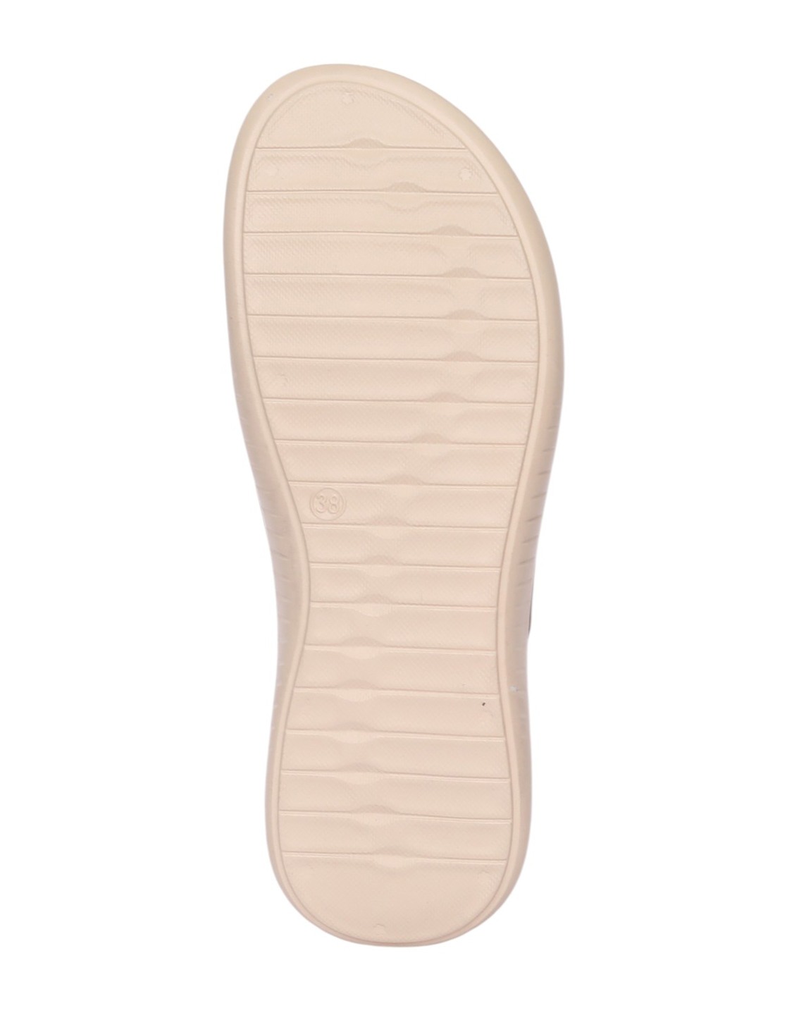 Women Cream Decorative Strap Wedge