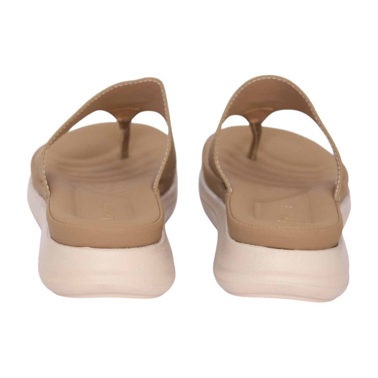 Women Cream Decorative Strap Wedge