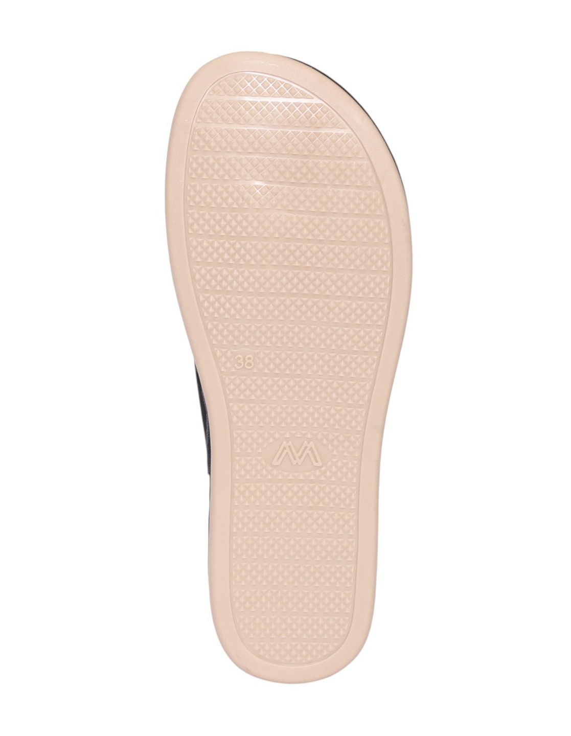 Women Black Double Accent Thong Sandal