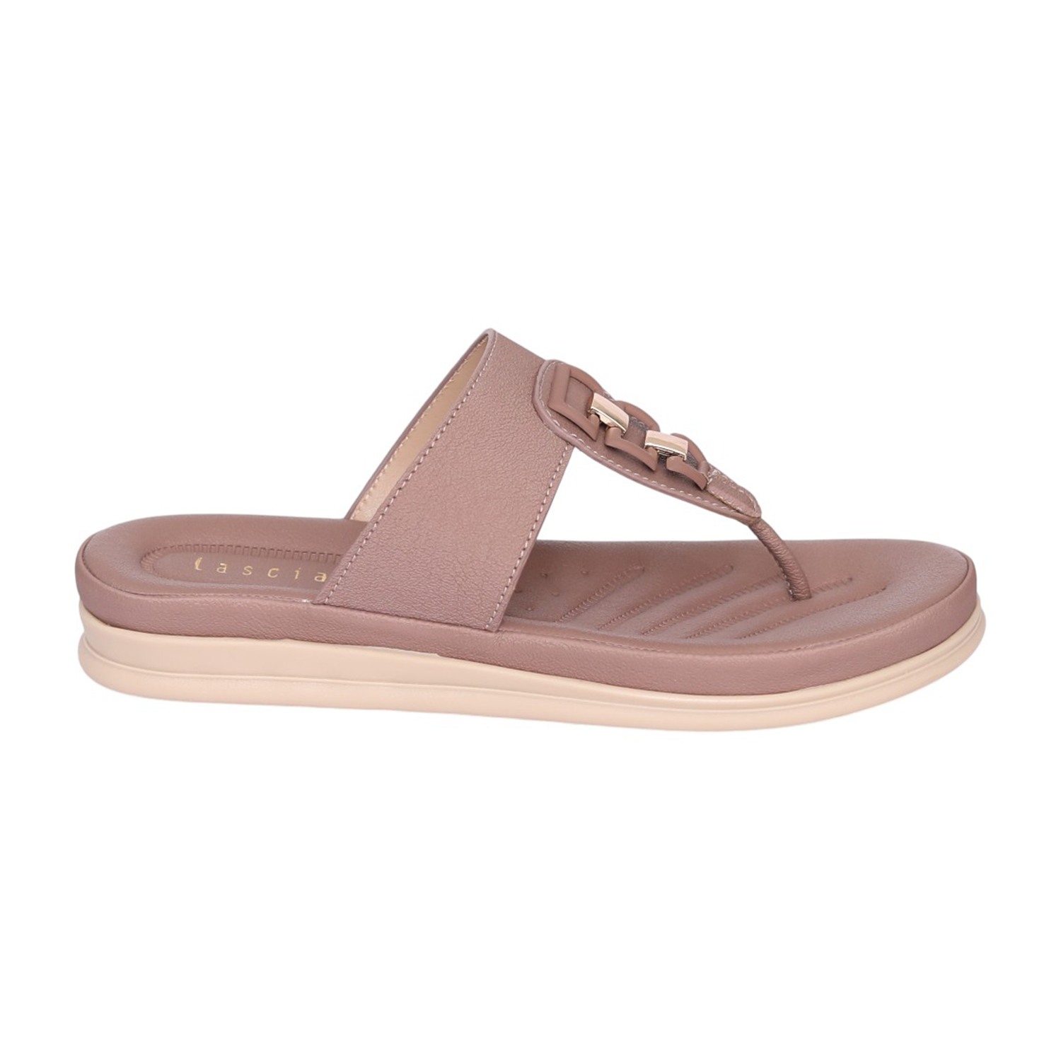 Women Peach Double Accent Thong Sandal