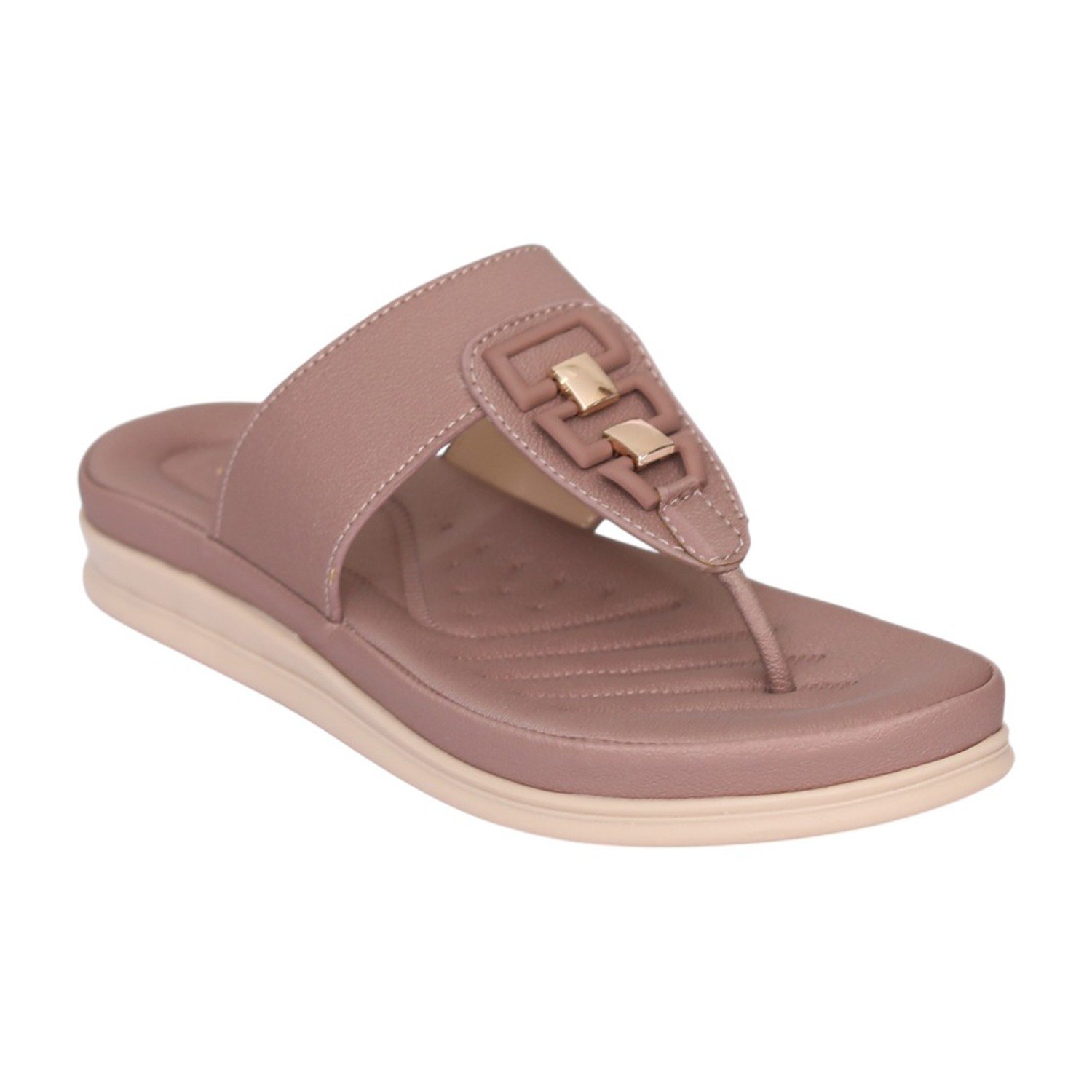 Women Peach Double Accent Thong Sandal