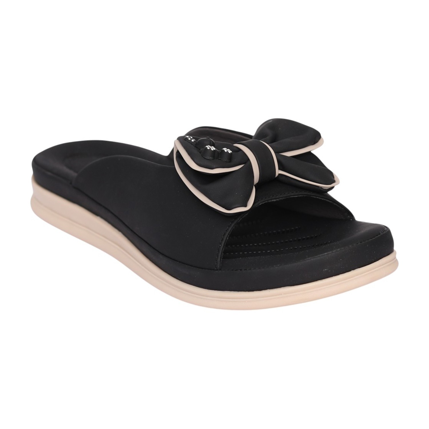 Women Black Elegant Bow Sandal