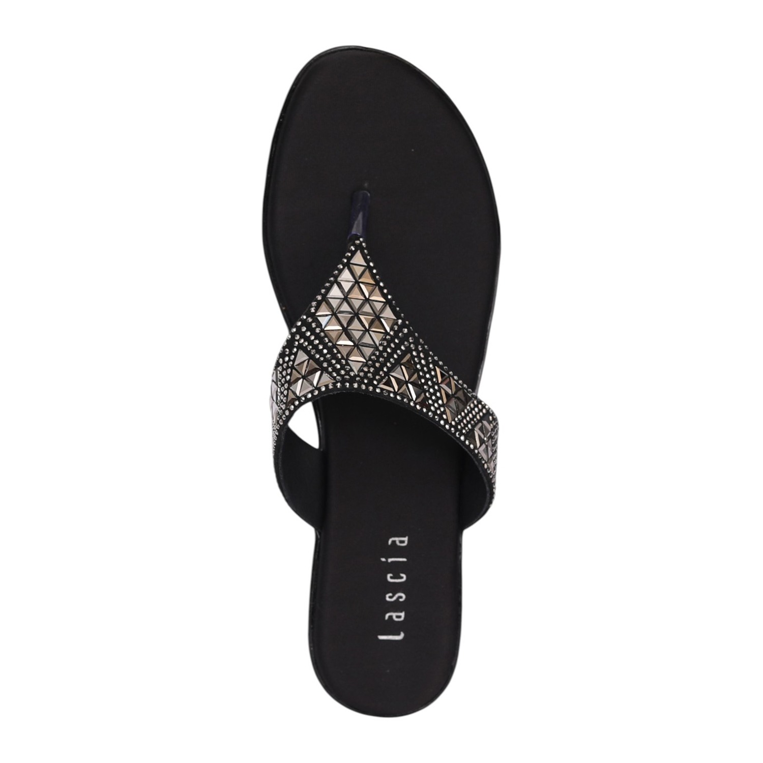 Women Black Designer Strap Wedge