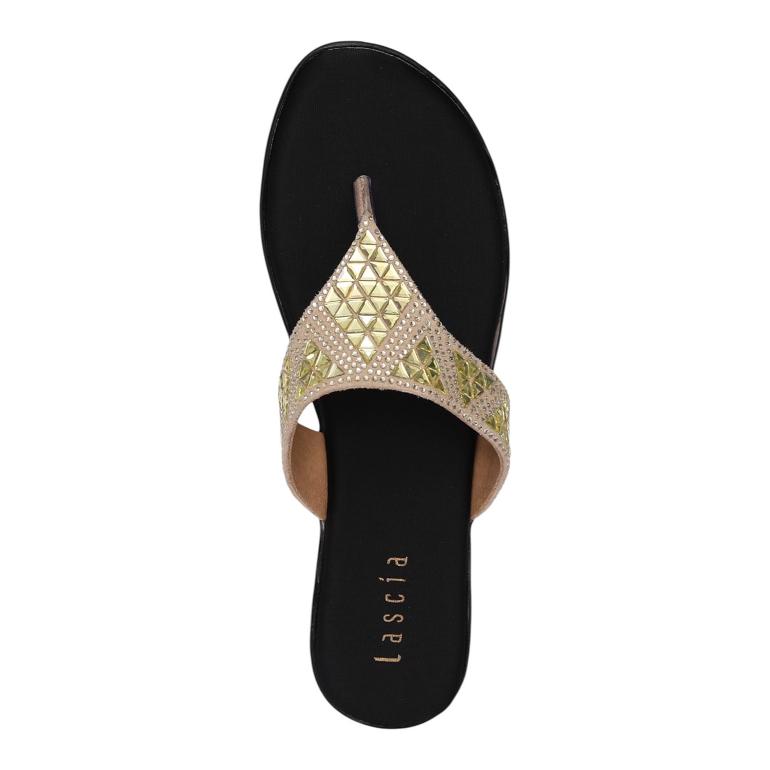 Women Gold Designer Strap Wedge