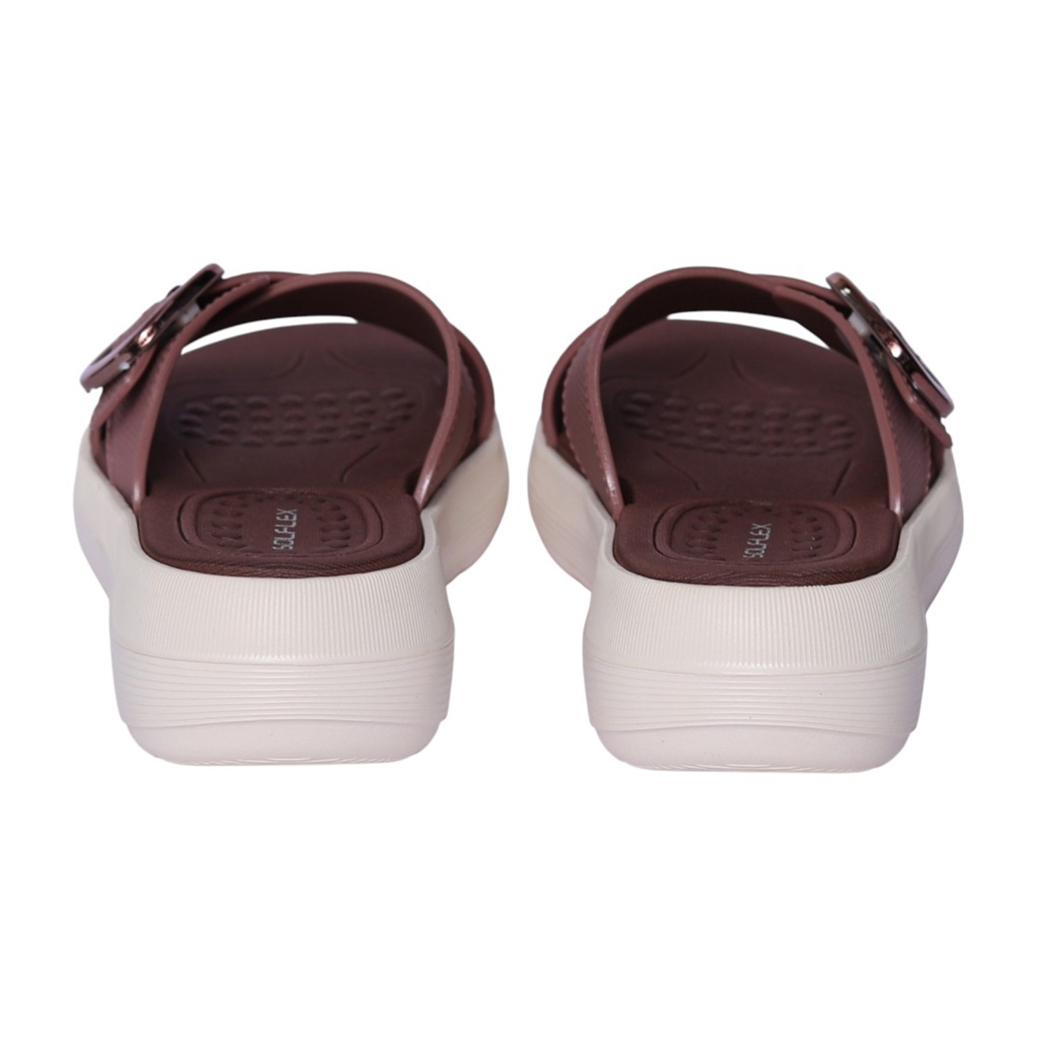 Women Dark Peach Cross-Strap Platform Sandal