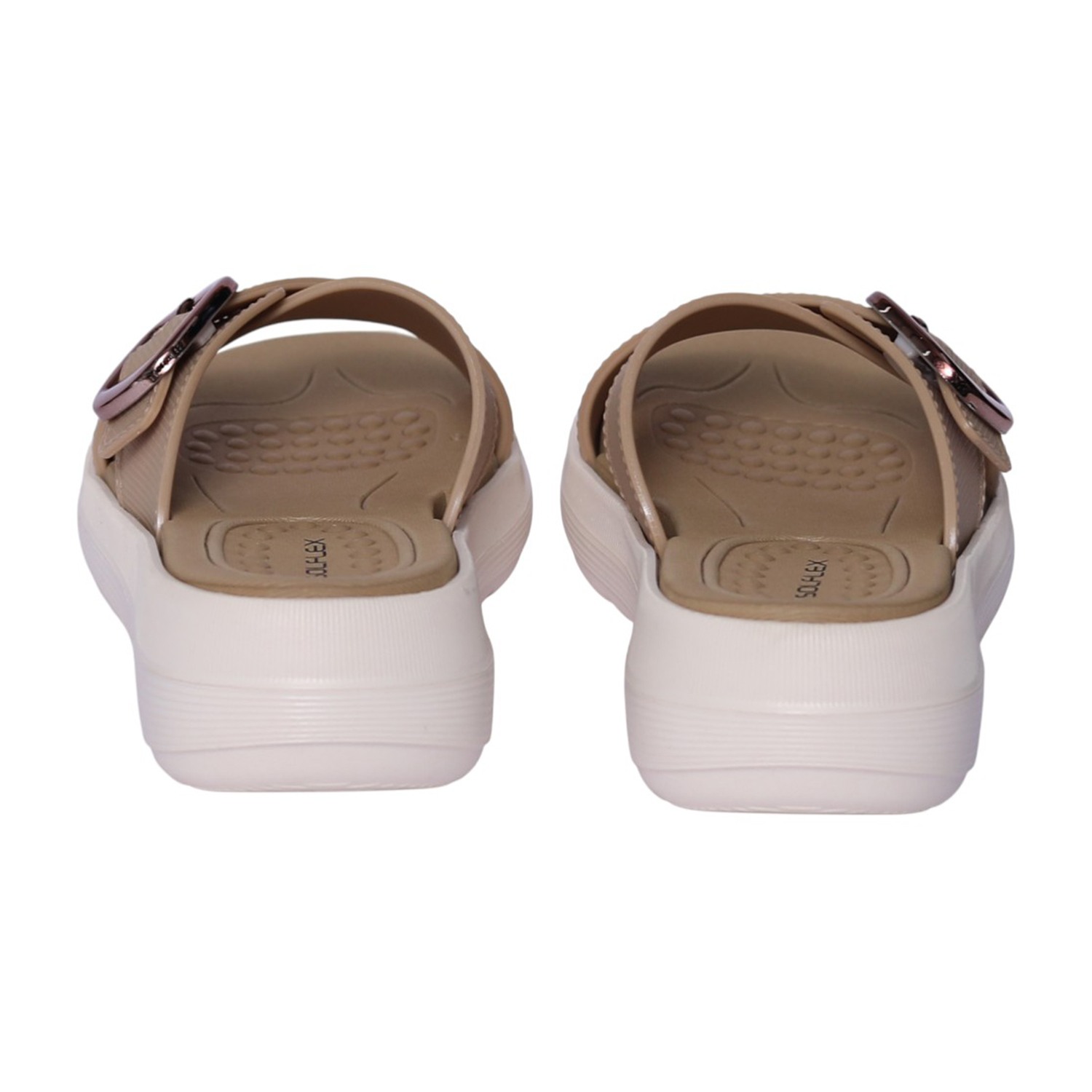 Women Khaki Cross-Strap Platform Sandal