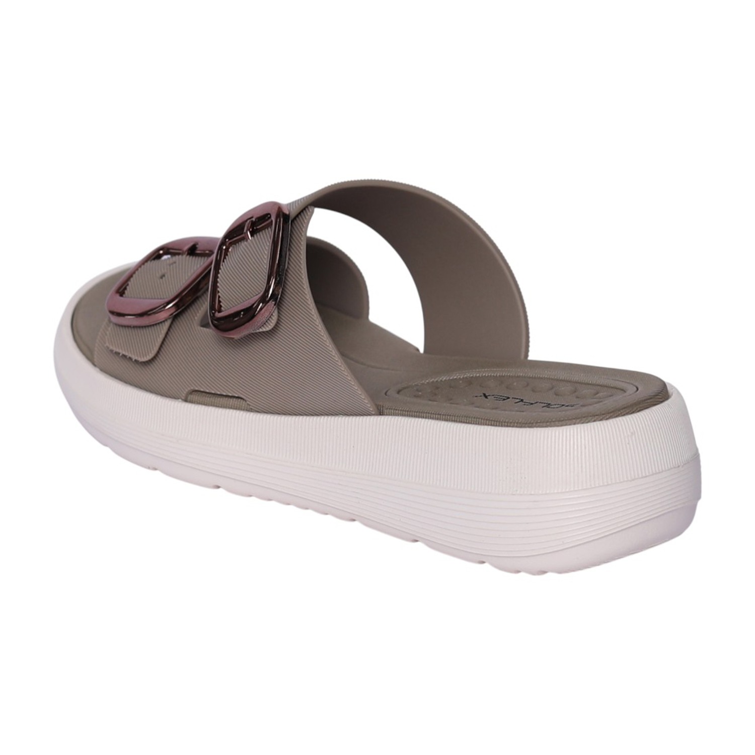 Women Brown Double-Buckle Sandal