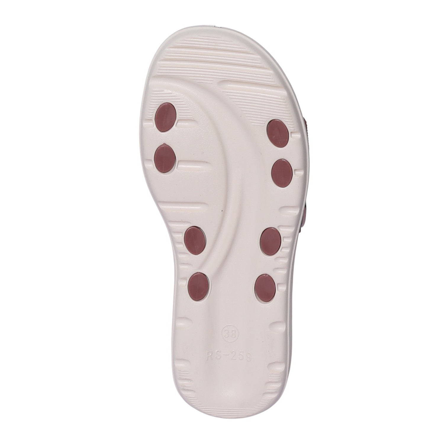 Women Dark Peach Double-Buckle Sandal