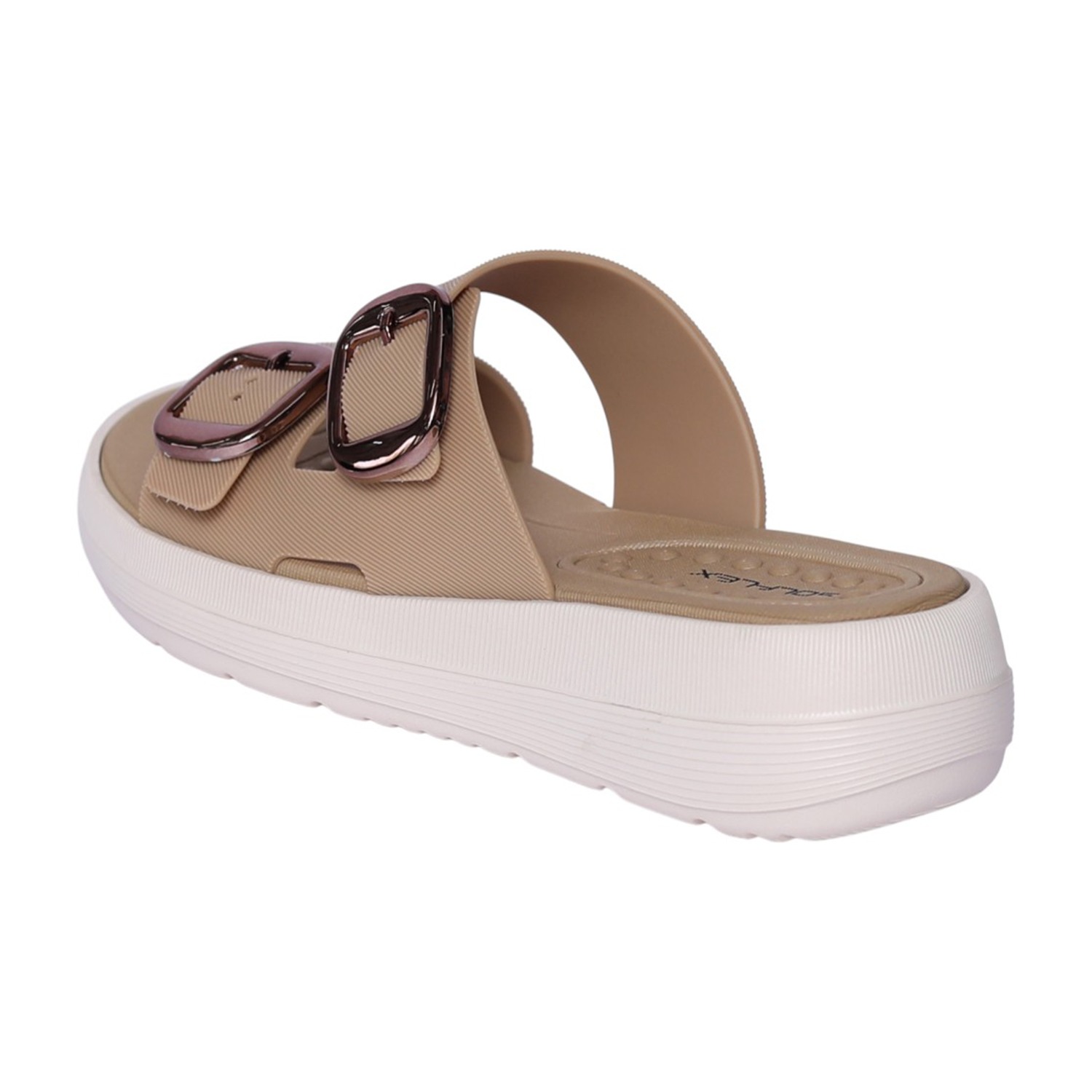 Women Khaki Double-Buckle Sandal