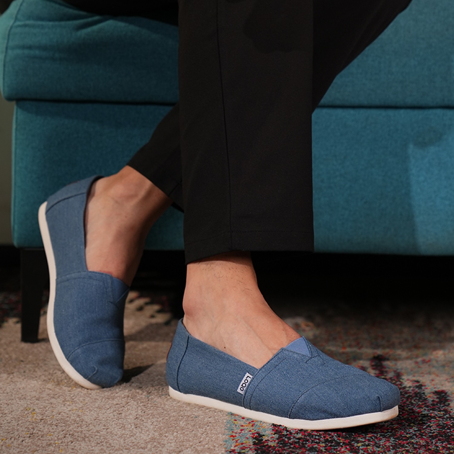 LoQo | Alpari Klassic Men's Coastal Blue Slip-ons|0