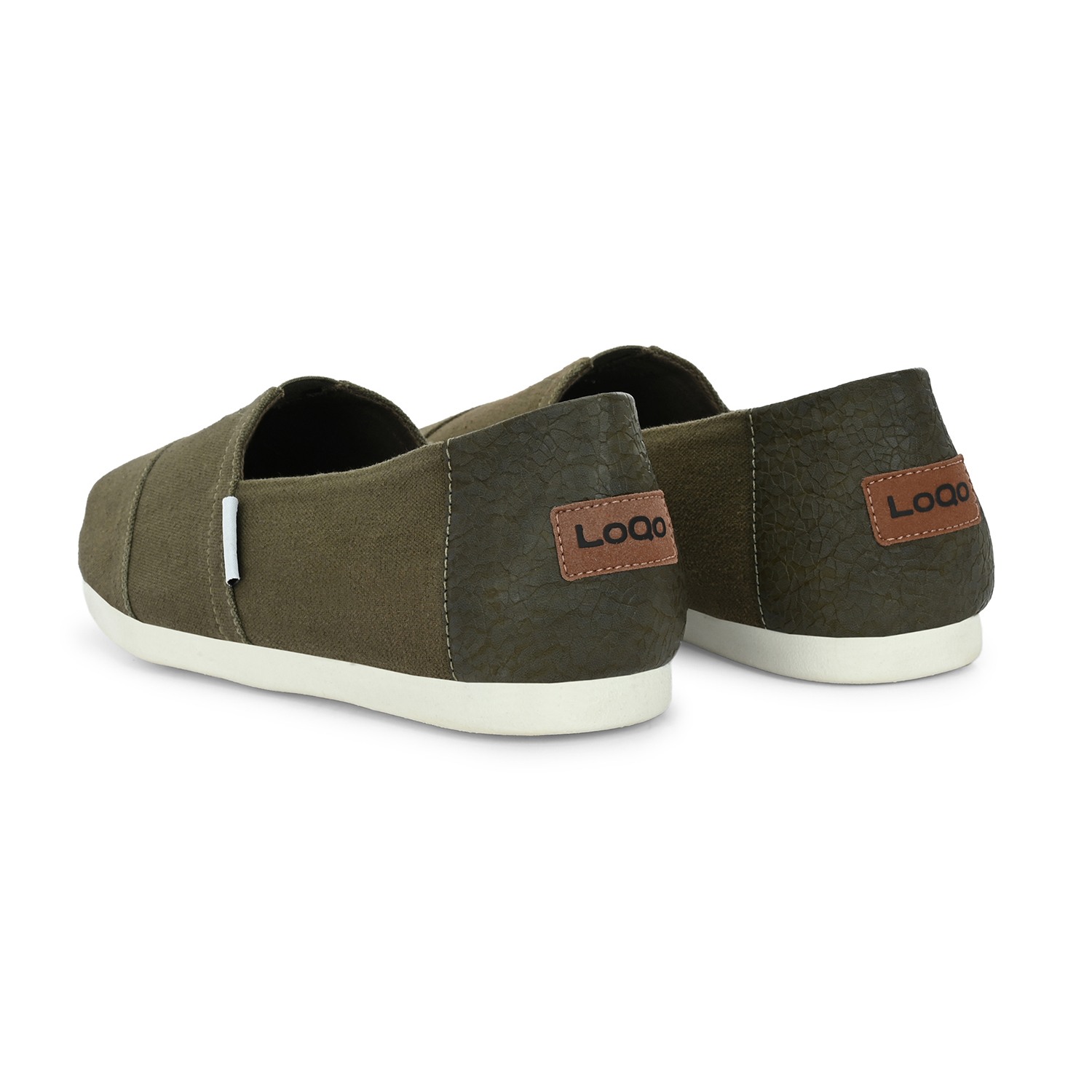 LoQo | Alpari Go Men's Olive Slip-ons|4