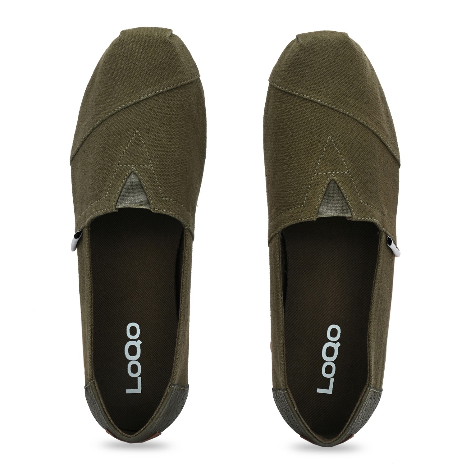 LoQo | Alpari Go Men's Olive Slip-ons|3