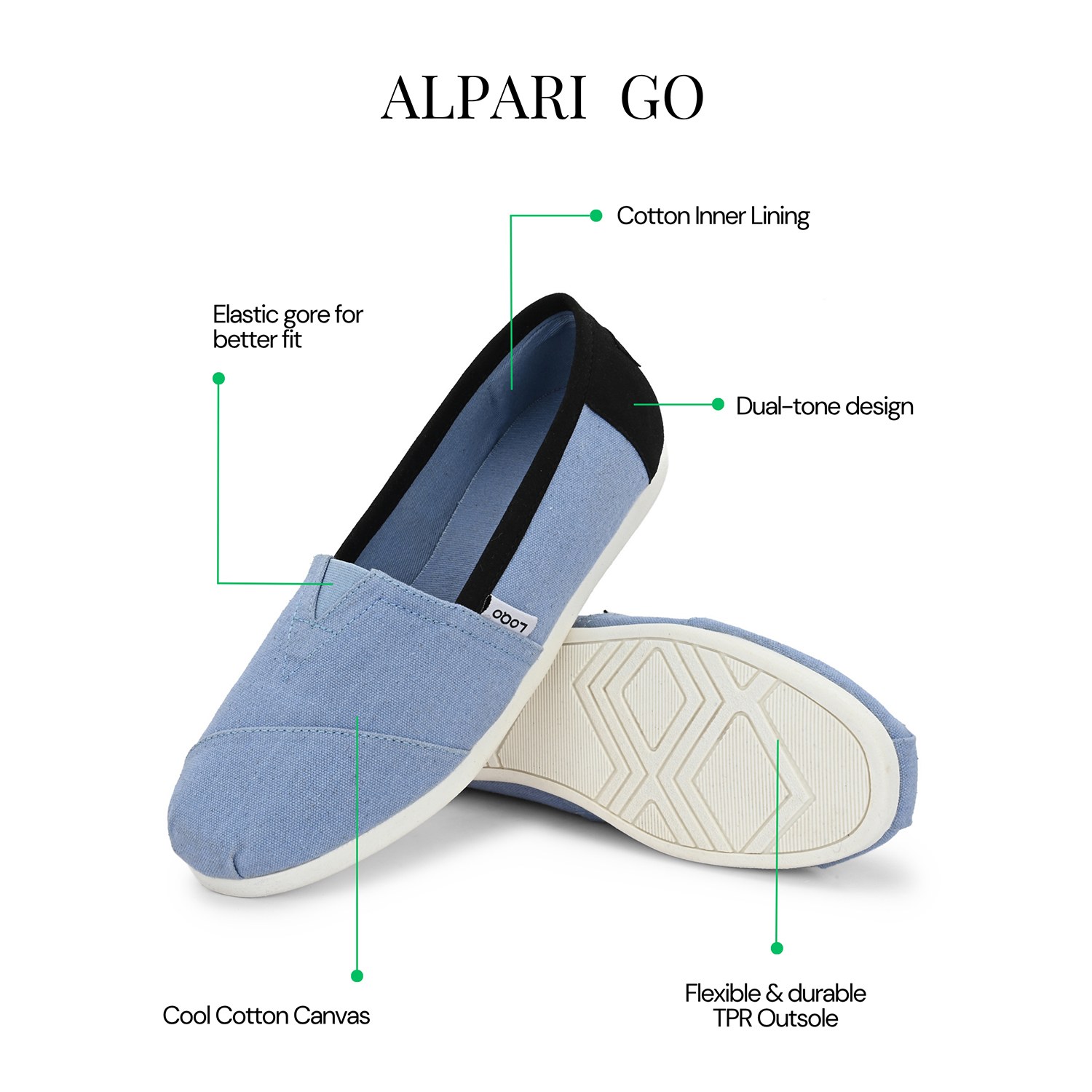 LoQo | Alpari Go Men's Denim Slip-ons|5