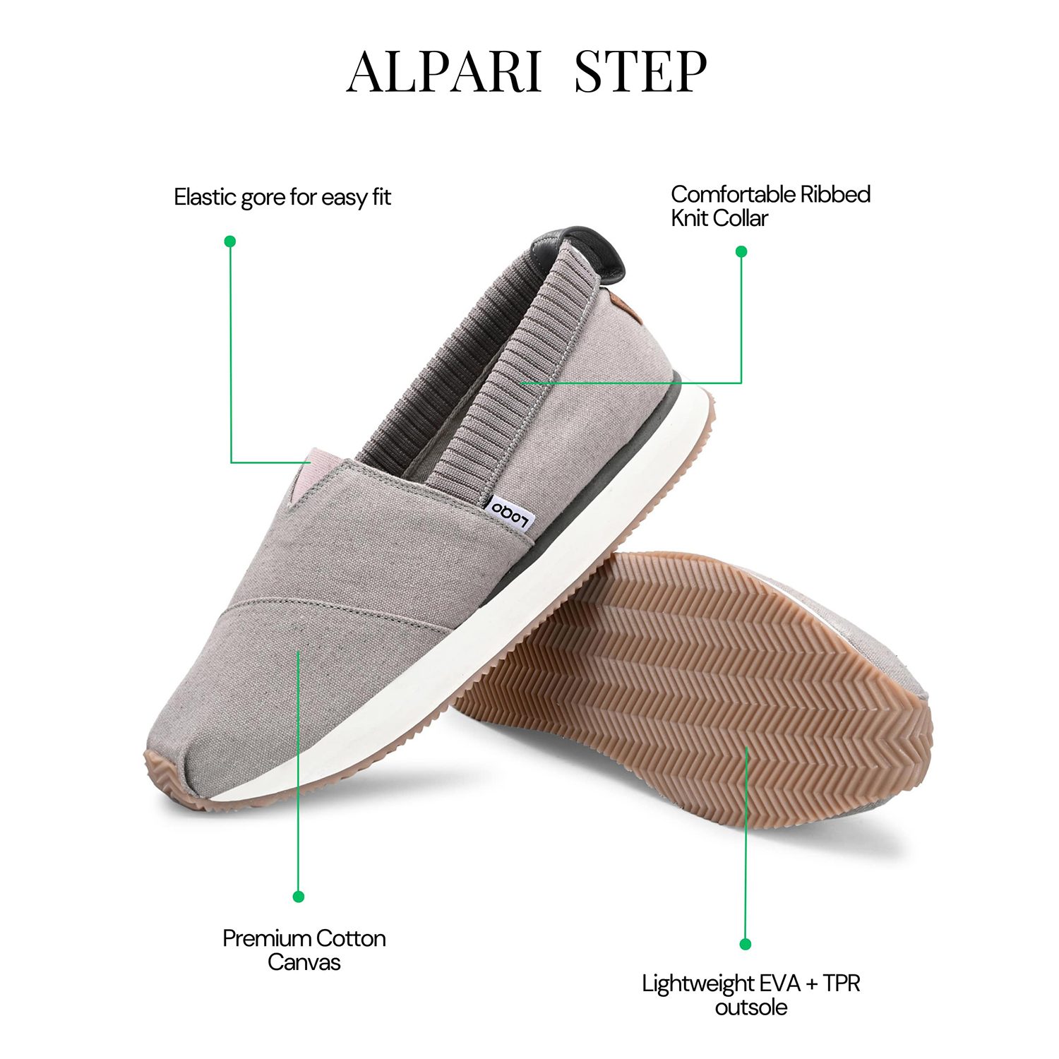 LoQo | Men's Alpari Step Grey Snoafers|6