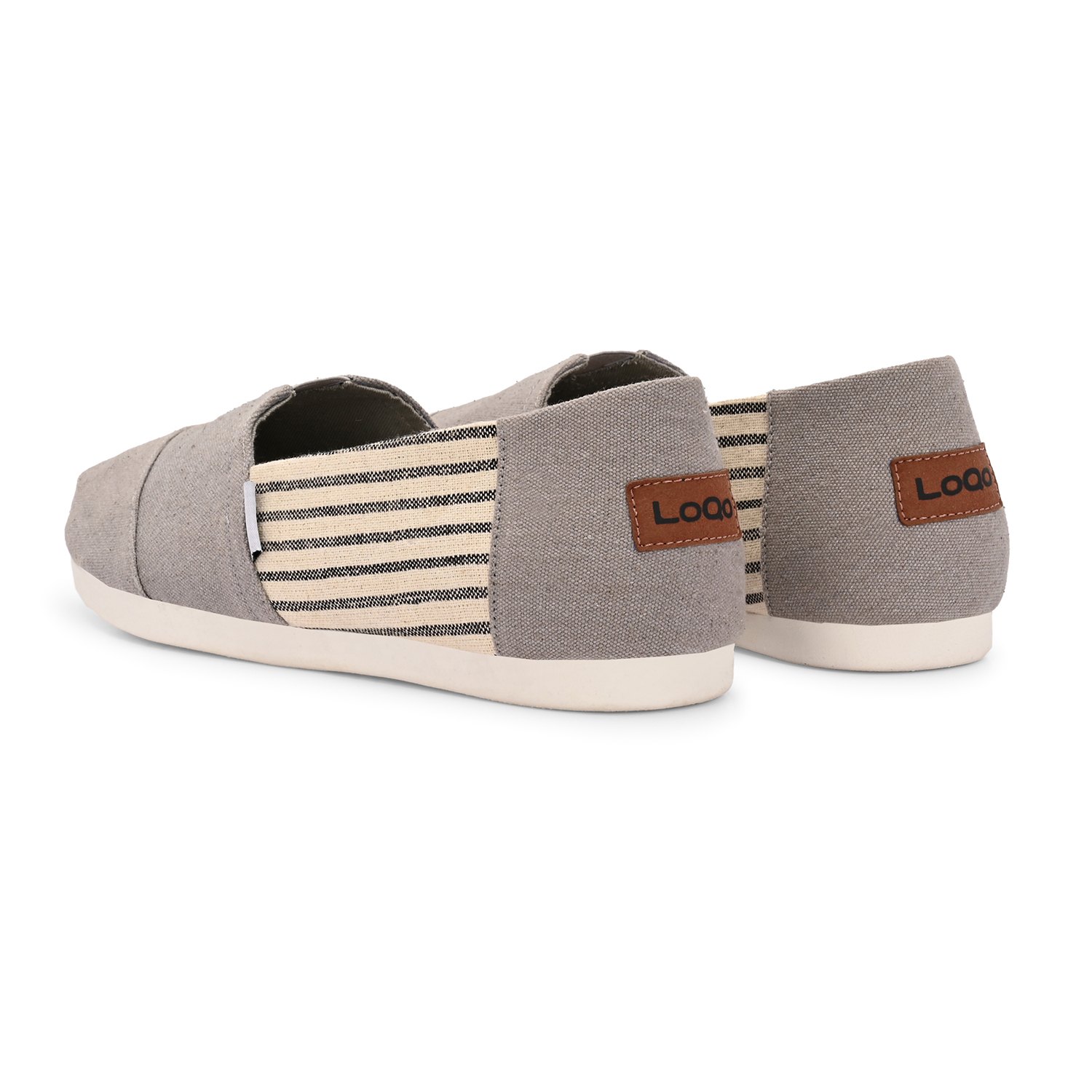 LoQo | Alpari Varsity Men's Grey Slip-ons|4