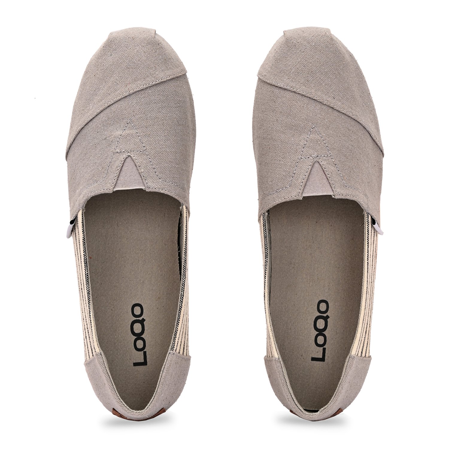 LoQo | Alpari Varsity Men's Grey Slip-ons|3