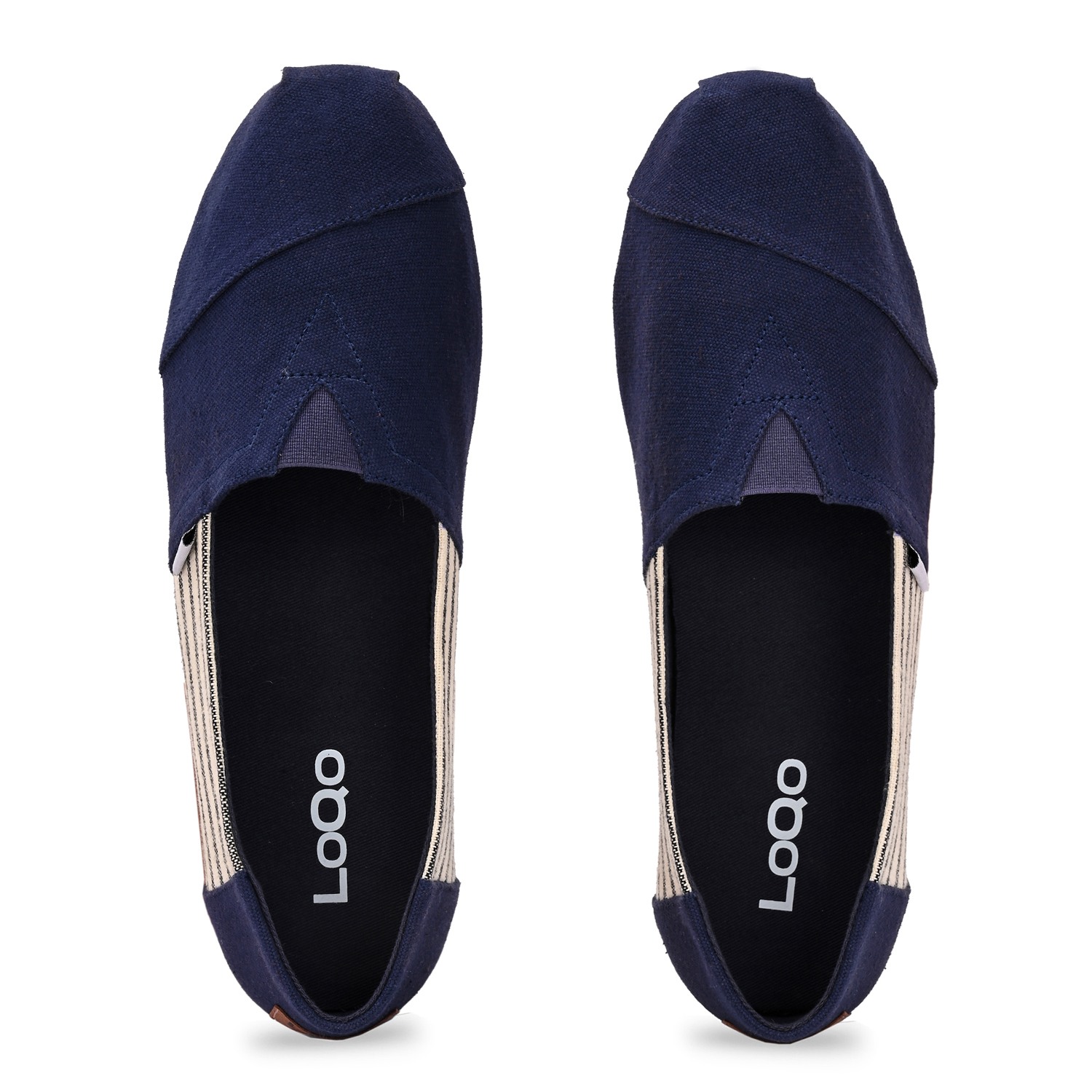 LoQo | Alpari Varsity Men's Navy Slip-ons|3