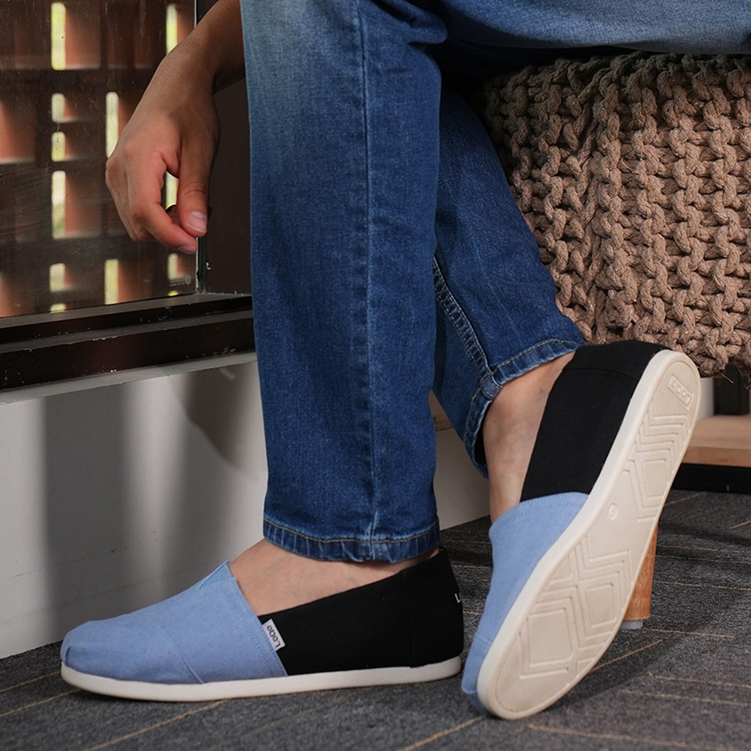 LoQo | Alpari Duo Men's Denim Slip-ons|0