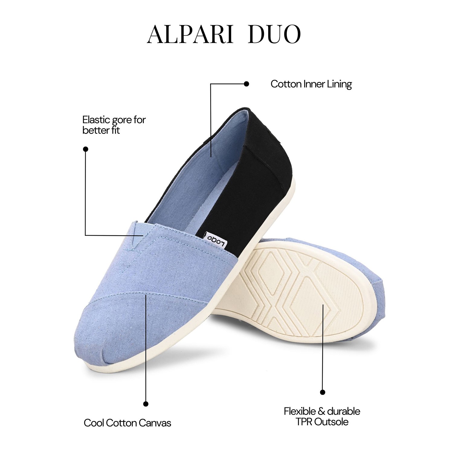 LoQo | Alpari Duo Men's Denim Slip-ons|6