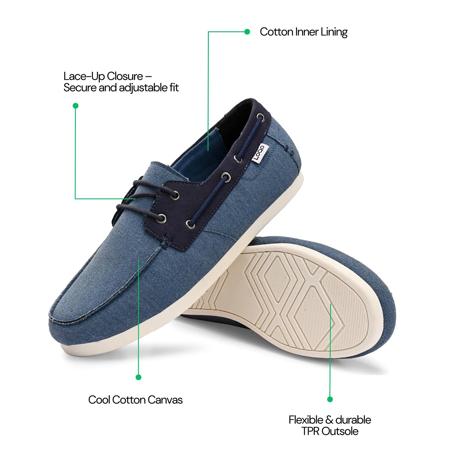 LoQo | Men's Bolonia Coastal Blue Boat Shoes|6