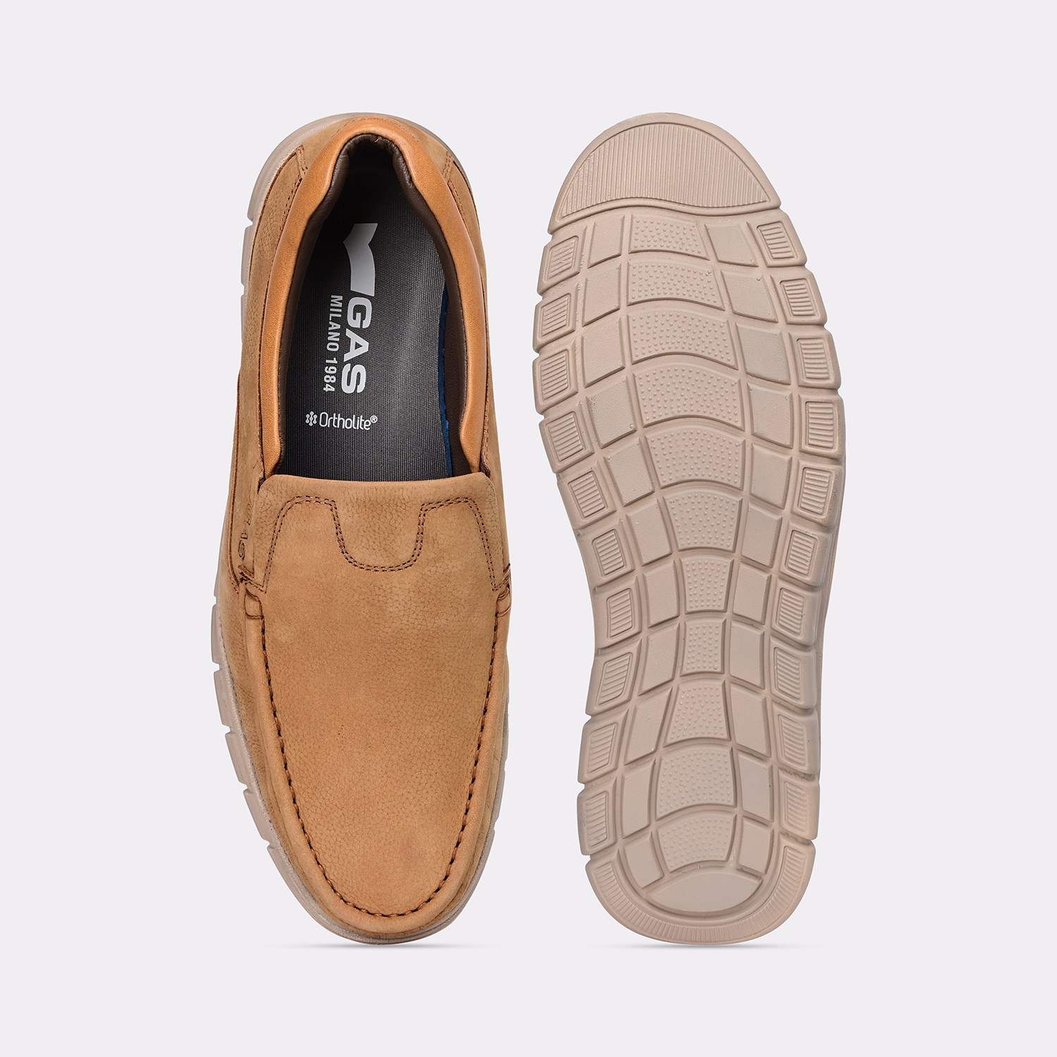 GAS | Men Aspen Mode Tan Coloured Casual Loafers|5