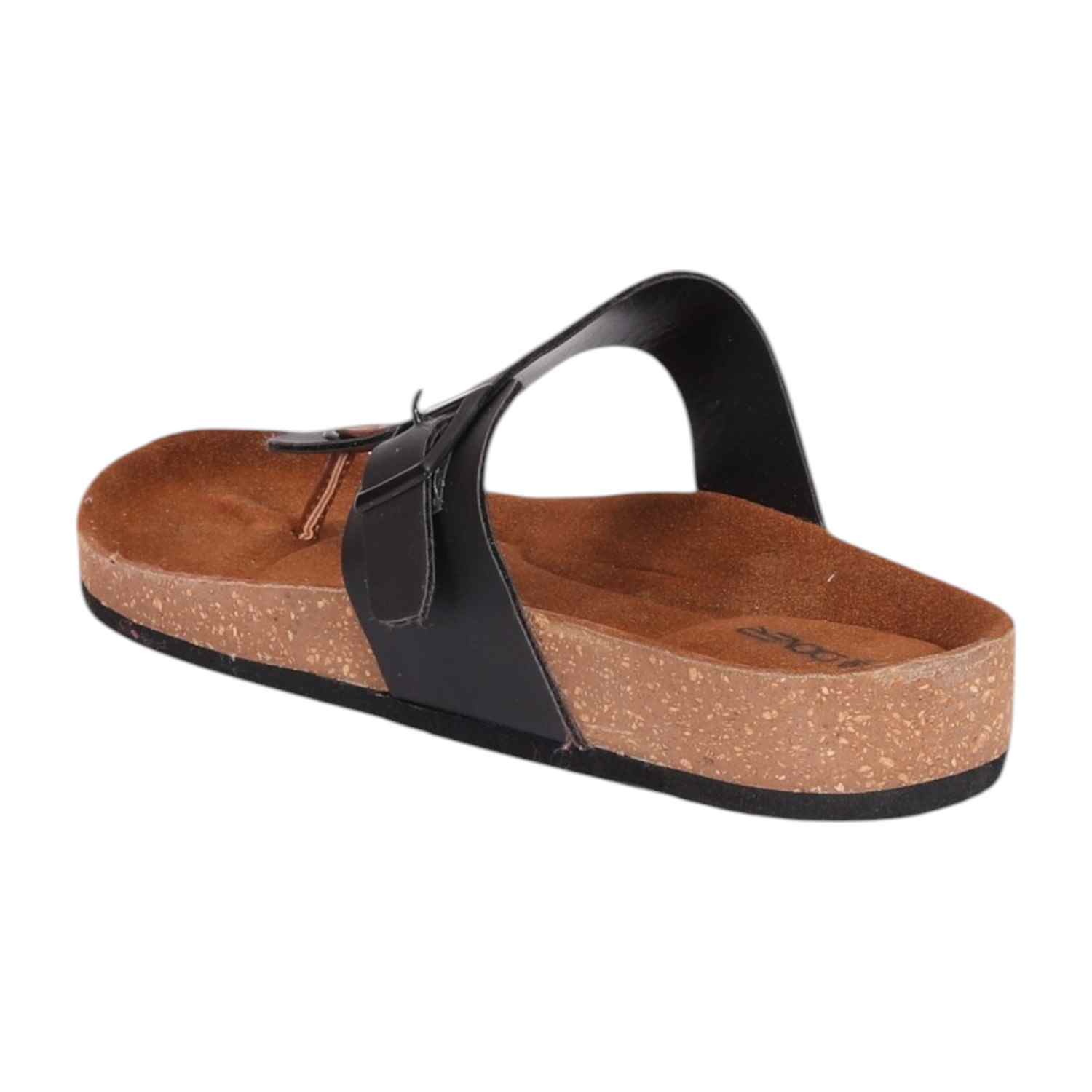 Men Black Thongs with Sleek Design