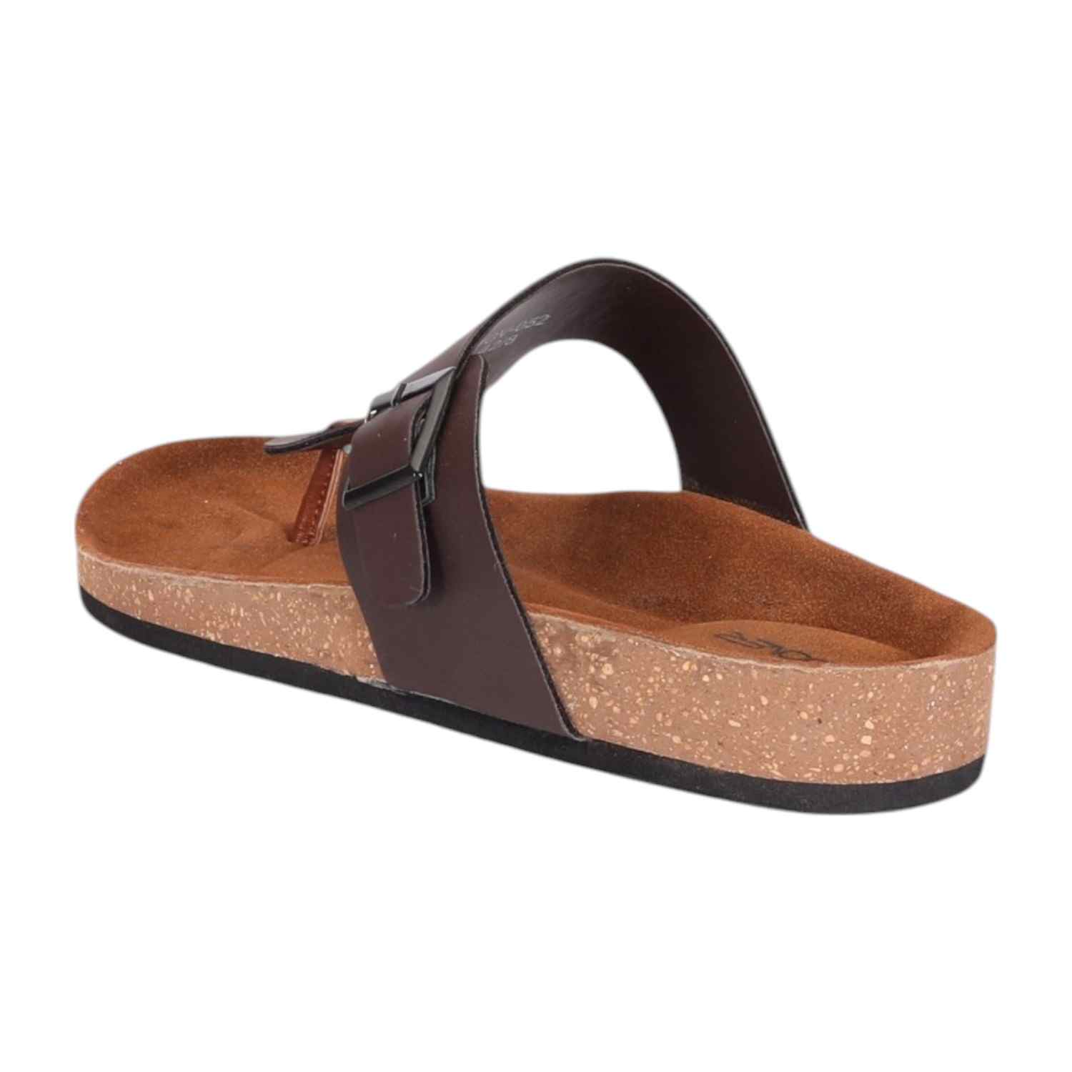 Men Brown Thongs with Sleek Design