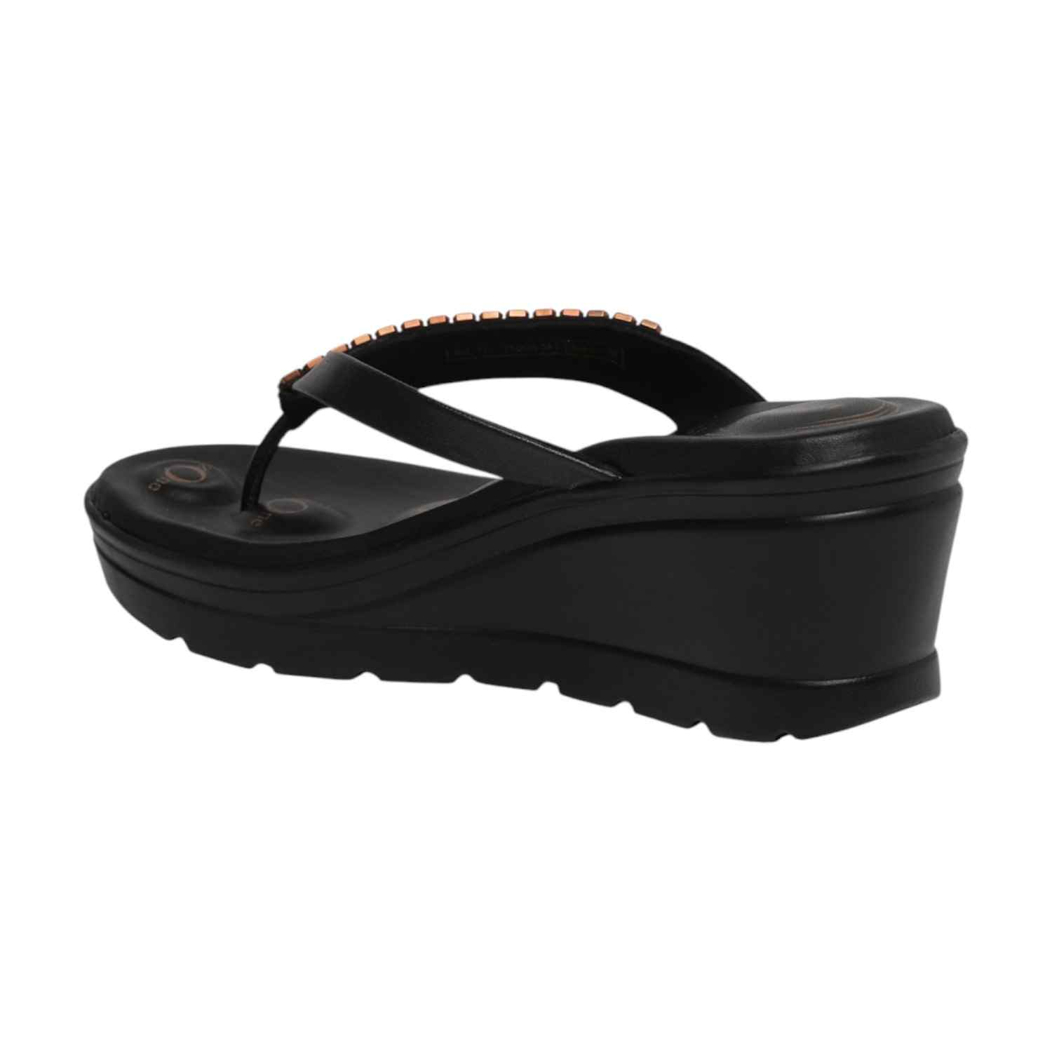 Women Black Casual Wedge