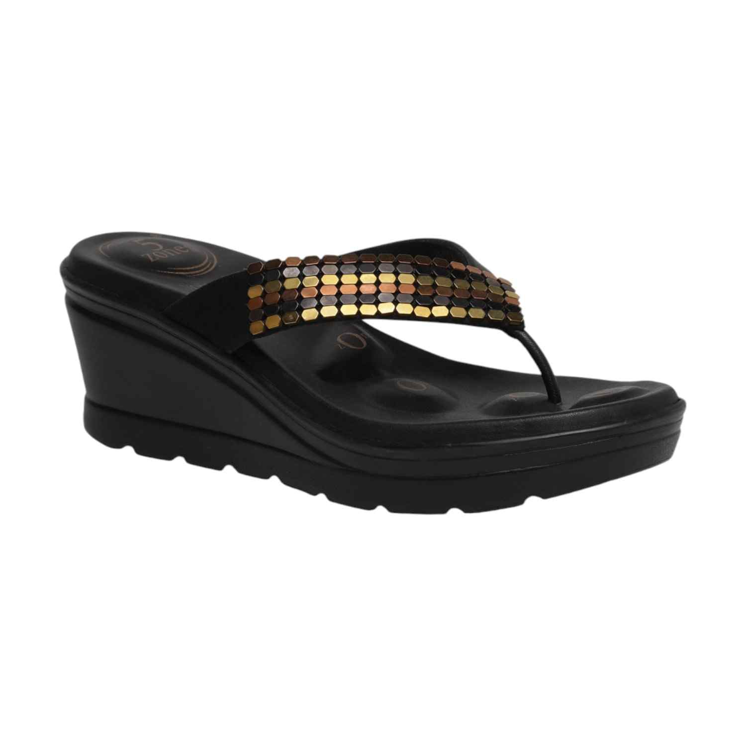 Women Black Casual Wedge