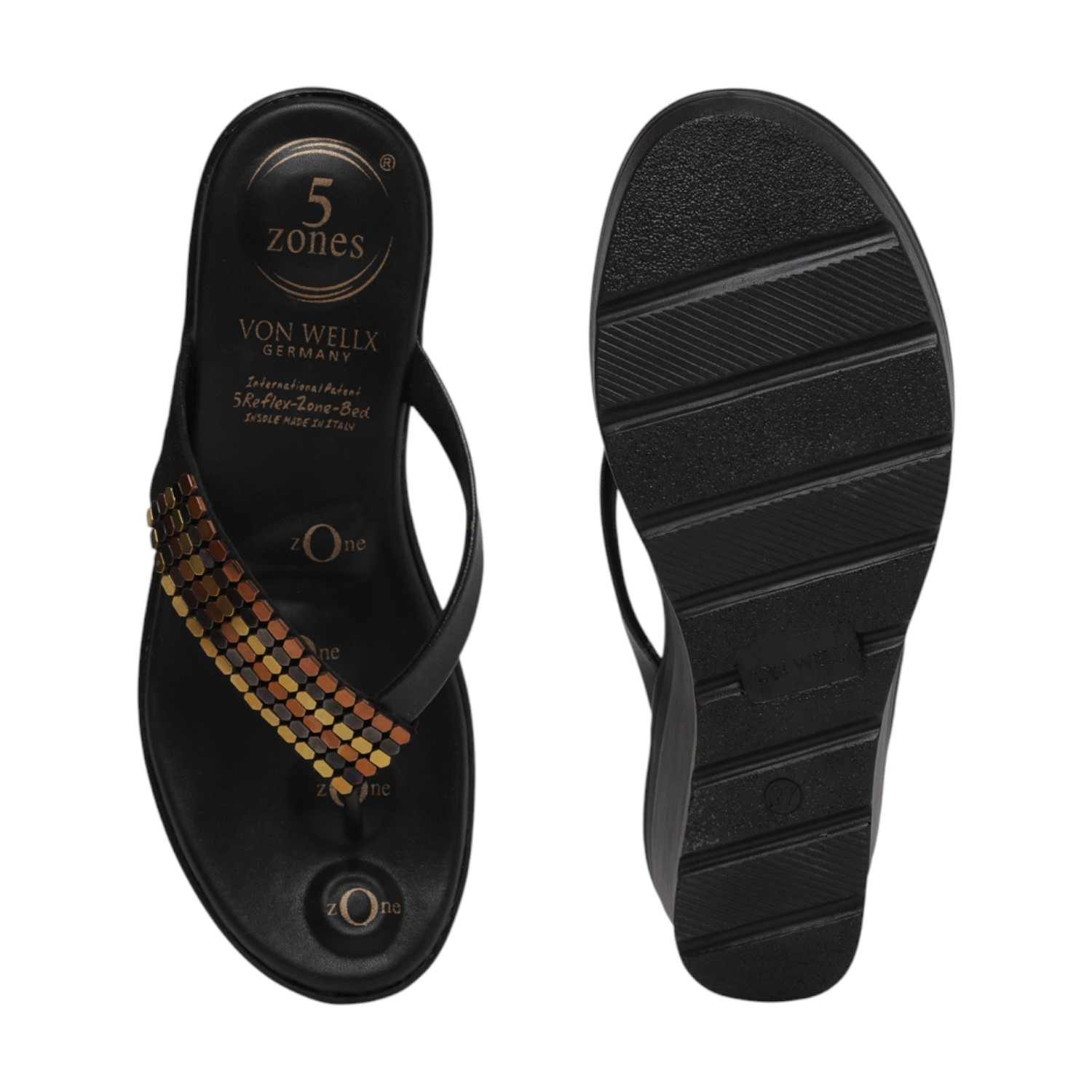 Women Black Casual Wedge