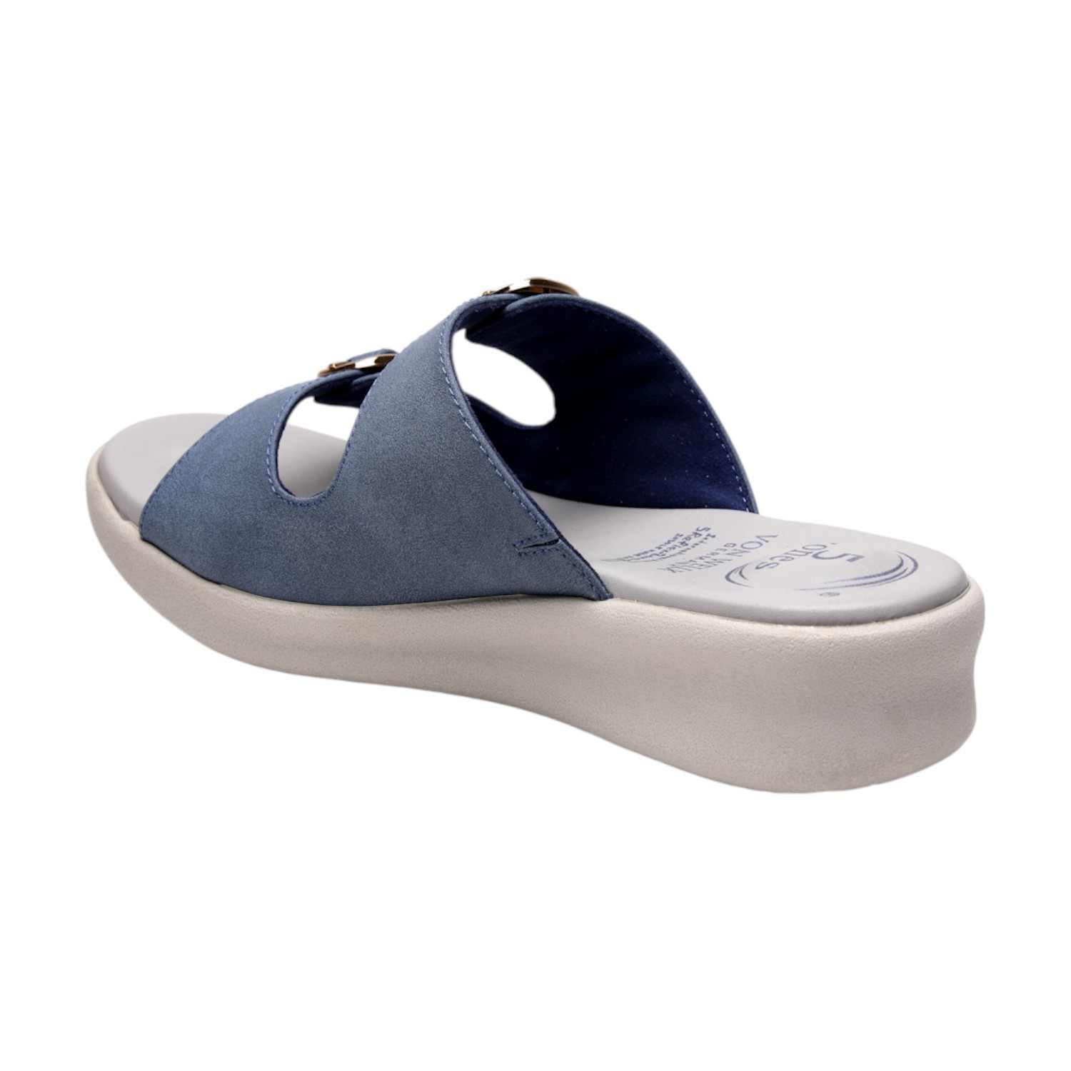 Azure Dream Women Double-Buckle Comfort Slides