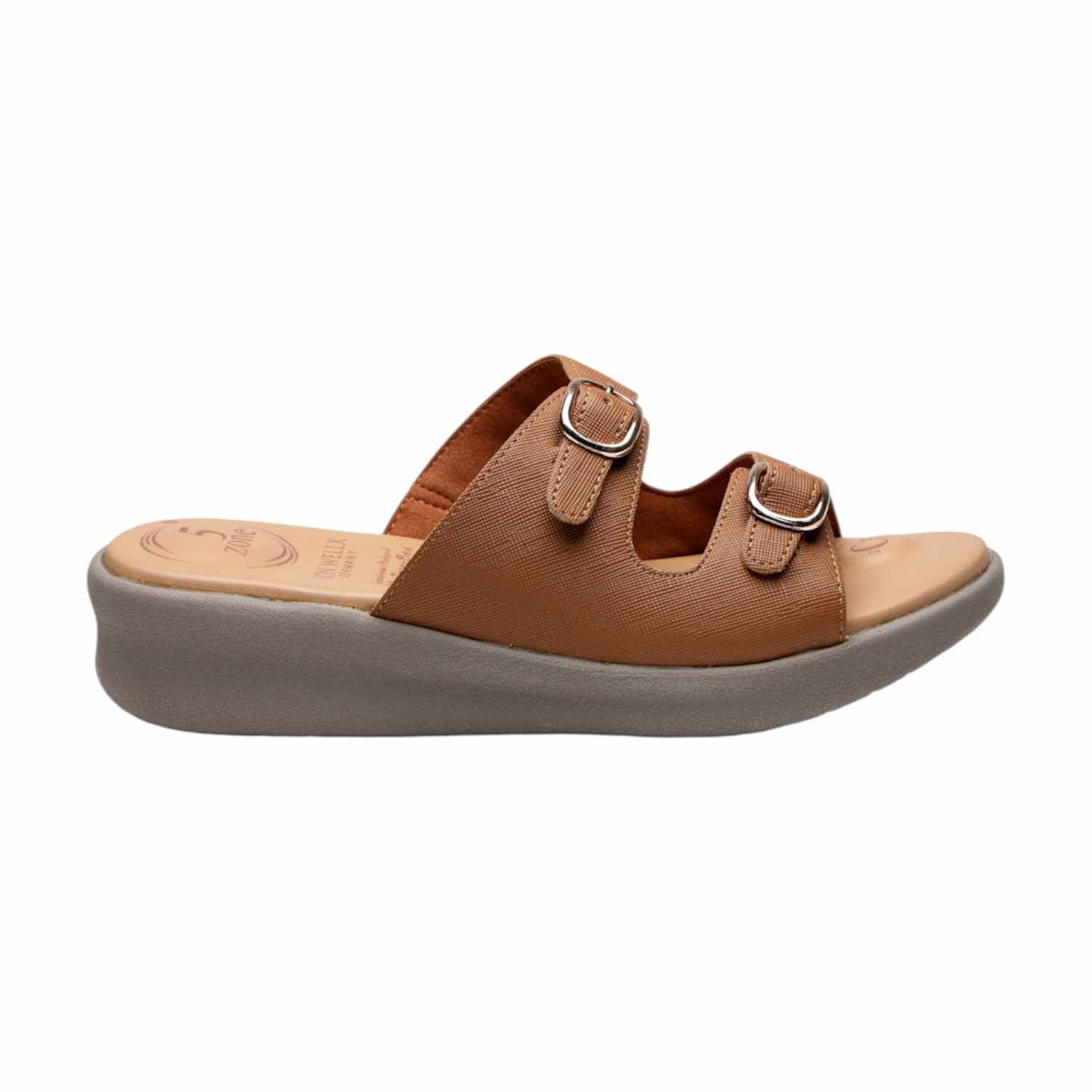 Azure Dream Women Double-Buckle Comfort Slides